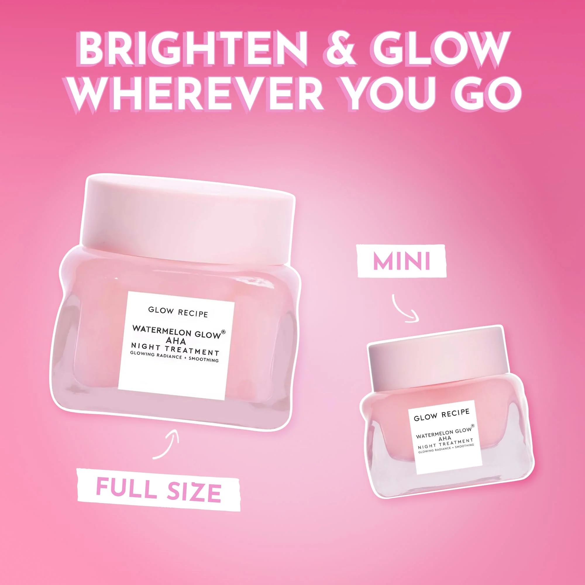Glow Recipe Travel Size Watermelon Glow AHA Night Treatment - Overnight Resurfacing Mask with AHA Complex, Hyaluronic Acid, Niacinamide & Watermelon Enzymes for Smooth, Glowing, Even-Toned Skin (25ml) - Image 4