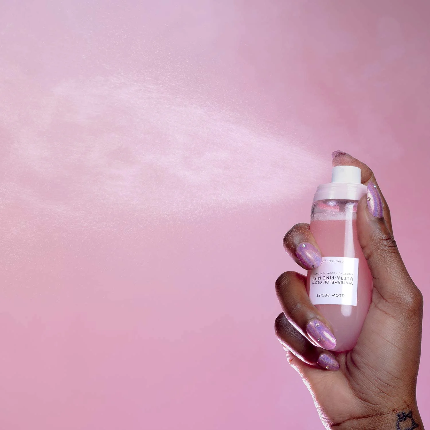 Glow Recipe Watermelon Glow Facial Spray + Hydrating Mist - Ultra-Fine Face Mist with Hyaluronic Acid + Hibiscus AHA to Refresh Dry Skin & Enhance Dewy Makeup - Suitable for All Skin Types (75ml) - Image 8