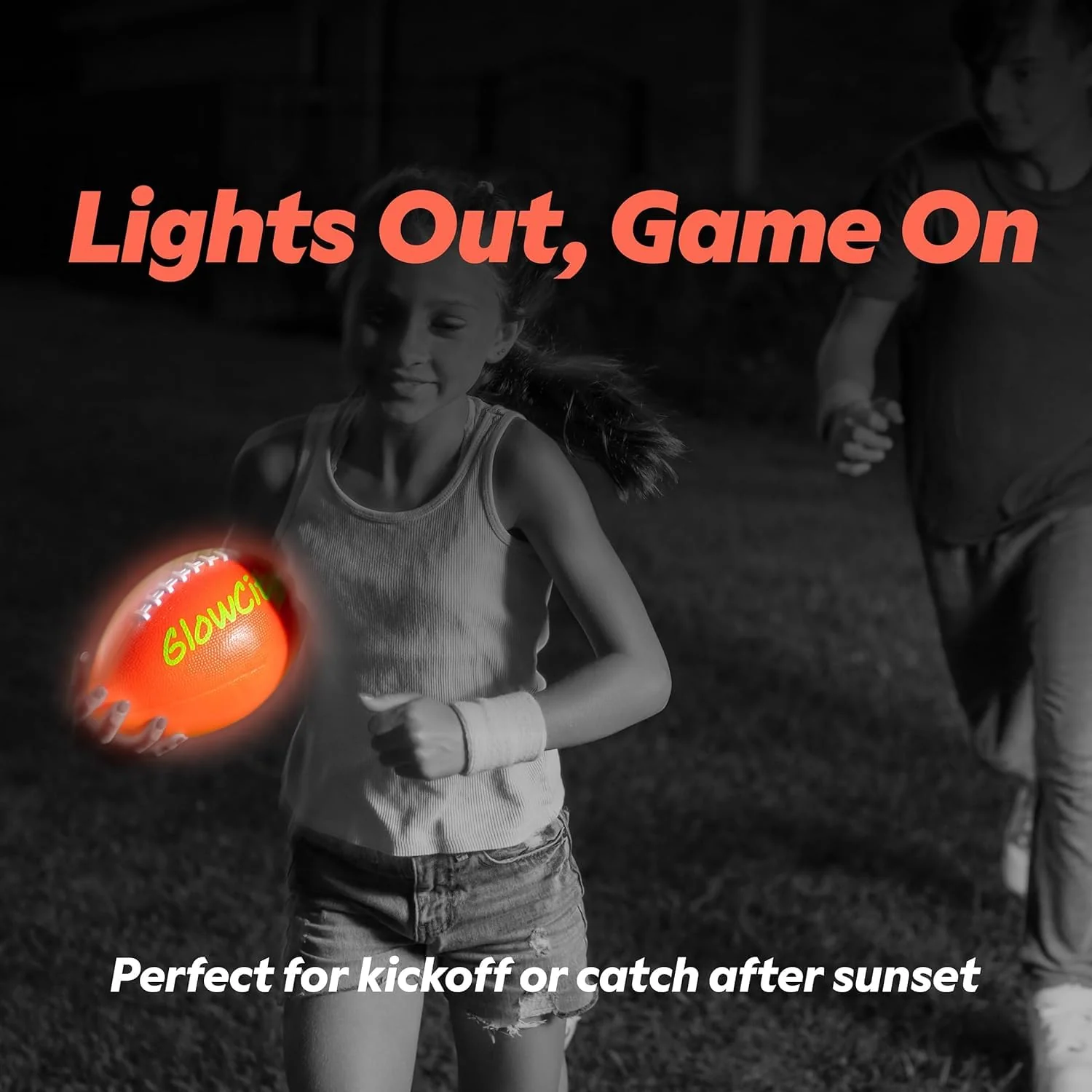 GlowCity Glow in The Dark Football - Size 6 Light Up LED Ball for Teen Boys & Adults - Cool Sports Gift for Night Outdoor Games - Birthday Gifts Ideas for Teen Boys Teenager Ages 12 13 14 15 16 17 18 - Image 3