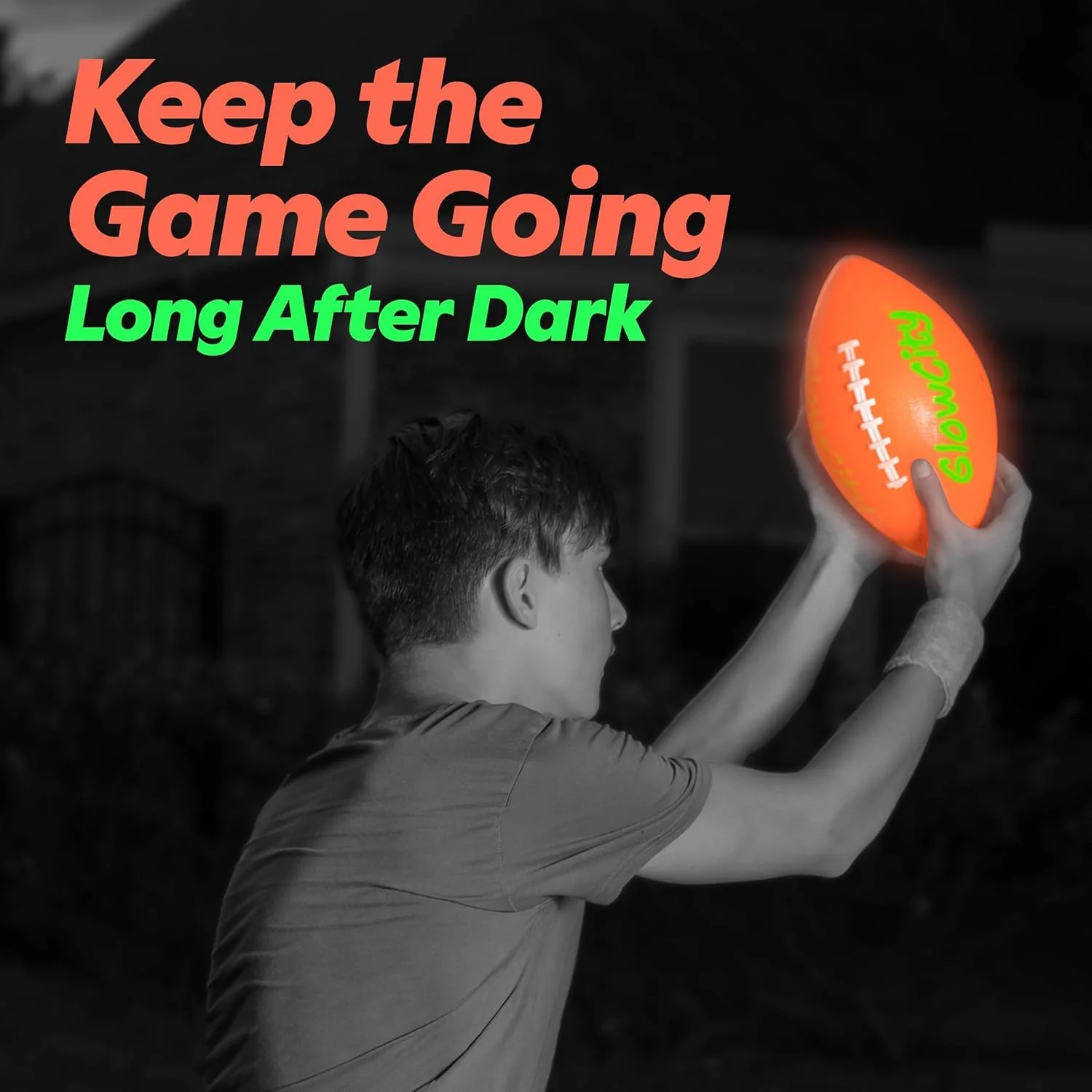 GlowCity Glow in The Dark Football - Size 6 Light Up LED Ball for Teen Boys & Adults - Cool Sports Gift for Night Outdoor Games - Birthday Gifts Ideas for Teen Boys Teenager Ages 12 13 14 15 16 17 18 - Image 5