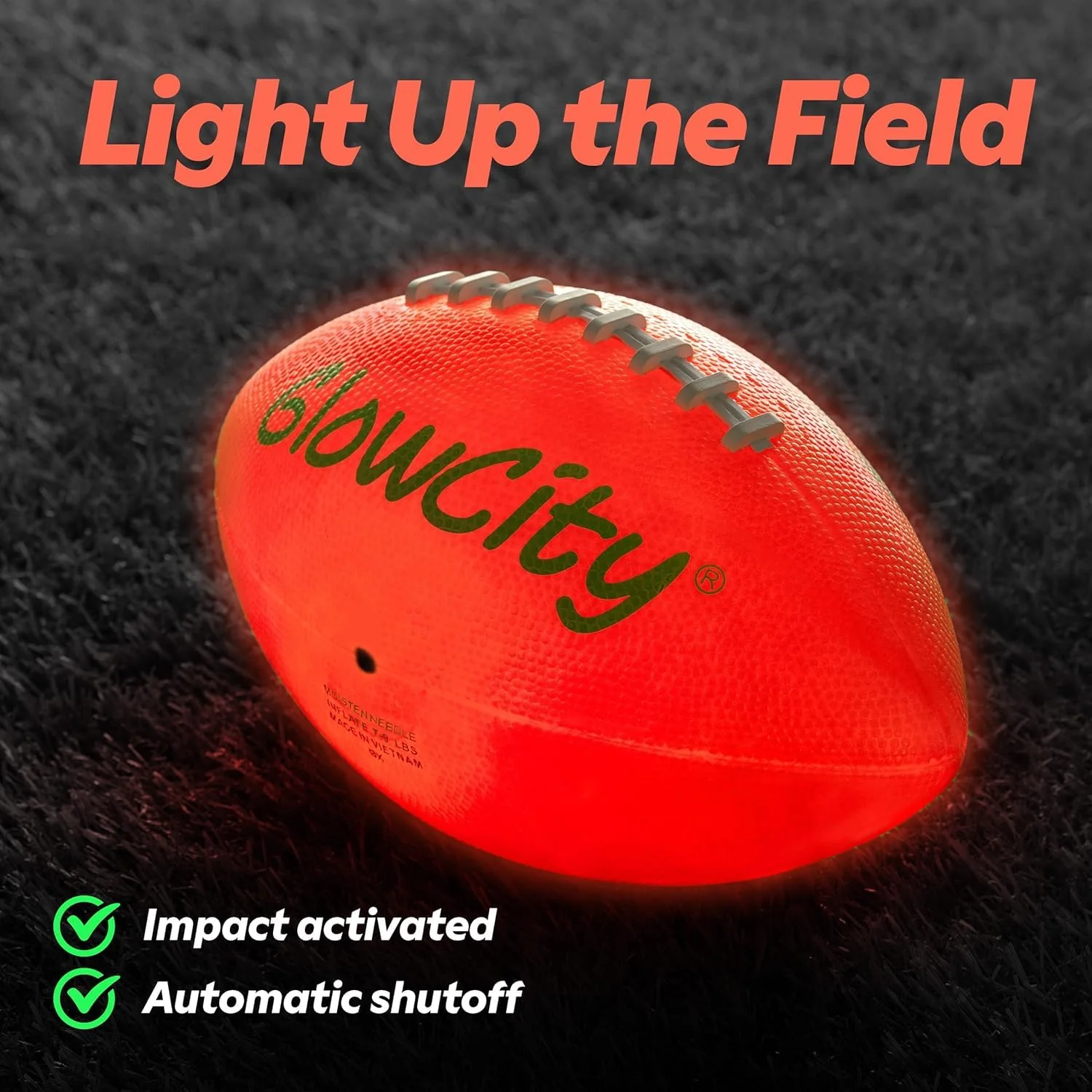 GlowCity Glow in The Dark Football - Size 6 Light Up LED Ball for Teen Boys & Adults - Cool Sports Gift for Night Outdoor Games - Birthday Gifts Ideas for Teen Boys Teenager Ages 12 13 14 15 16 17 18 - Image 9
