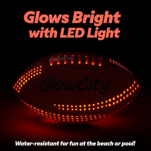 GlowCity Glow in The Dark Football - Size 6 Light Up PU Ball for Teen Boys & Adults - Cool Sports Gift for Night Outdoor Games - Birthday Gifts Ideas for Teen Boys Teenager Ages 12 13 14 15 16 17 18 - Image 6