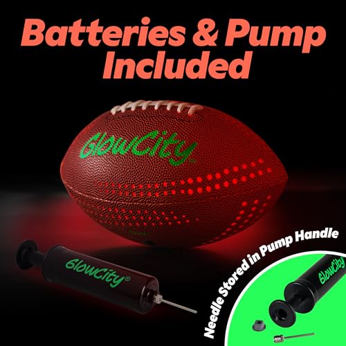 GlowCity Glow in The Dark Football - Size 6 Light Up PU Ball for Teen Boys & Adults - Cool Sports Gift for Night Outdoor Games - Birthday Gifts Ideas for Teen Boys Teenager Ages 12 13 14 15 16 17 18 - Image 8