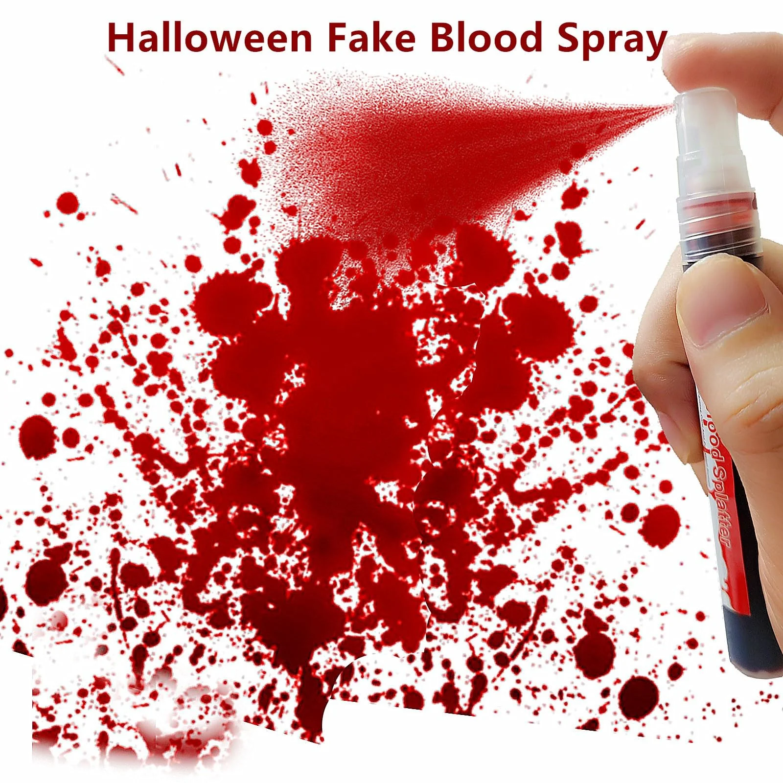 Go Ho Horror Bride Body Paint Makeup Set with Black Lipstick, Adjustable PU Leather Choker, Fake Blood Spray, 3PC Bloody Love Stickers - Halloween Costumes Gothic Bride Punk Accessories Kit - Image 4