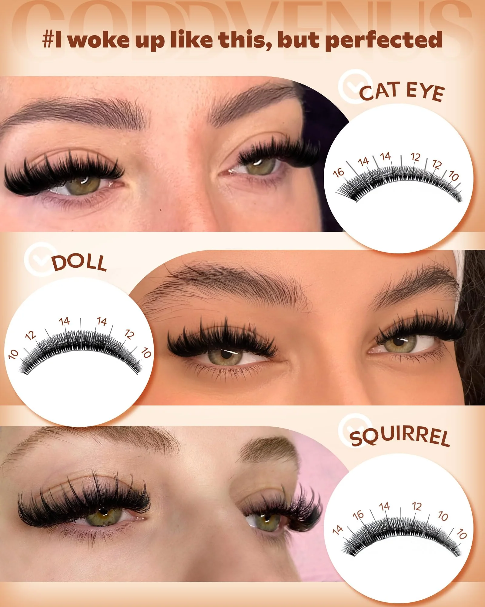 Goddvenus Manga Lash Clusters With Spikes Wispy Cluster Eyelash Extensions Fluffy Anime Eyelashes Clusters Reusable Faux Mink Fairy Individual Lash Extension (D Curve 12-18mm 204 pieces) - Image 2