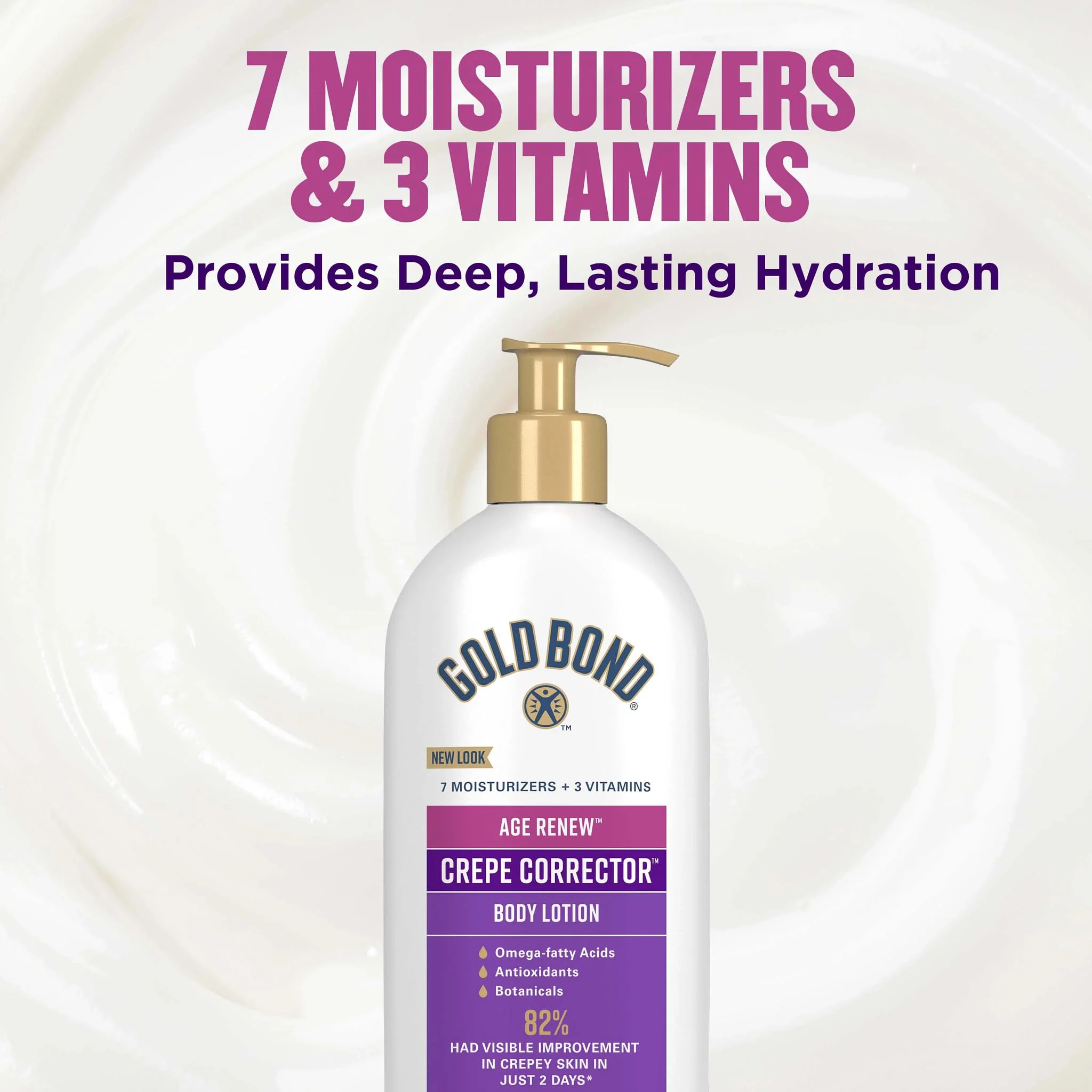 Gold Bond Age Renew Crepe Corrector Body Lotion, Replenishing & Smoothing Formula, Gold Bond Crepe Corrector Body Lotion, 14 oz - Image 5
