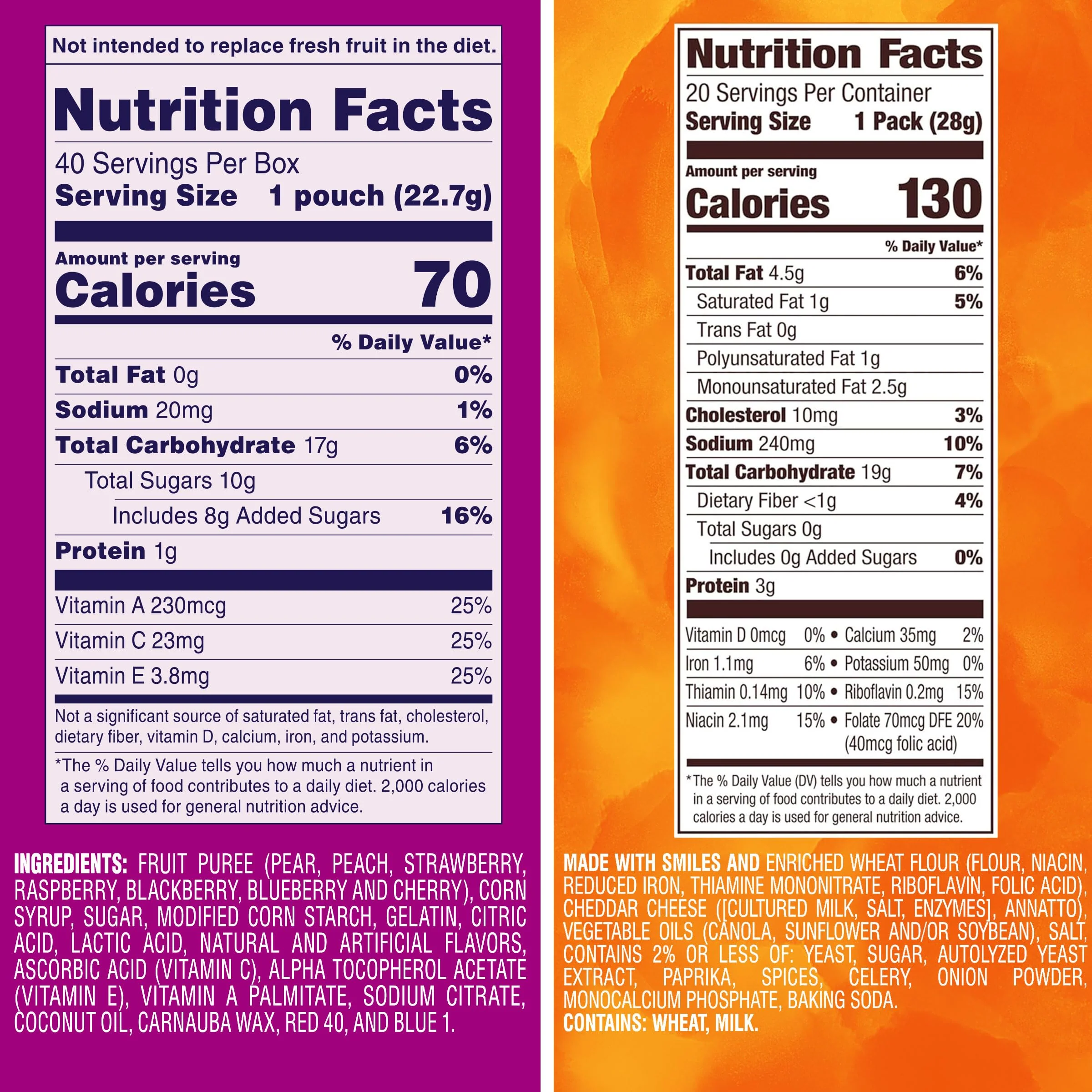 Goldfish and Welch’s Fruit Snacks for Back to School, 1 Box of Goldfish Cheddar Cheese Snack Packs (20 Count) and 1 Box of Welch’s Berries ‘N Cherries Fruit Snack Packs (40 Count) - Image 5