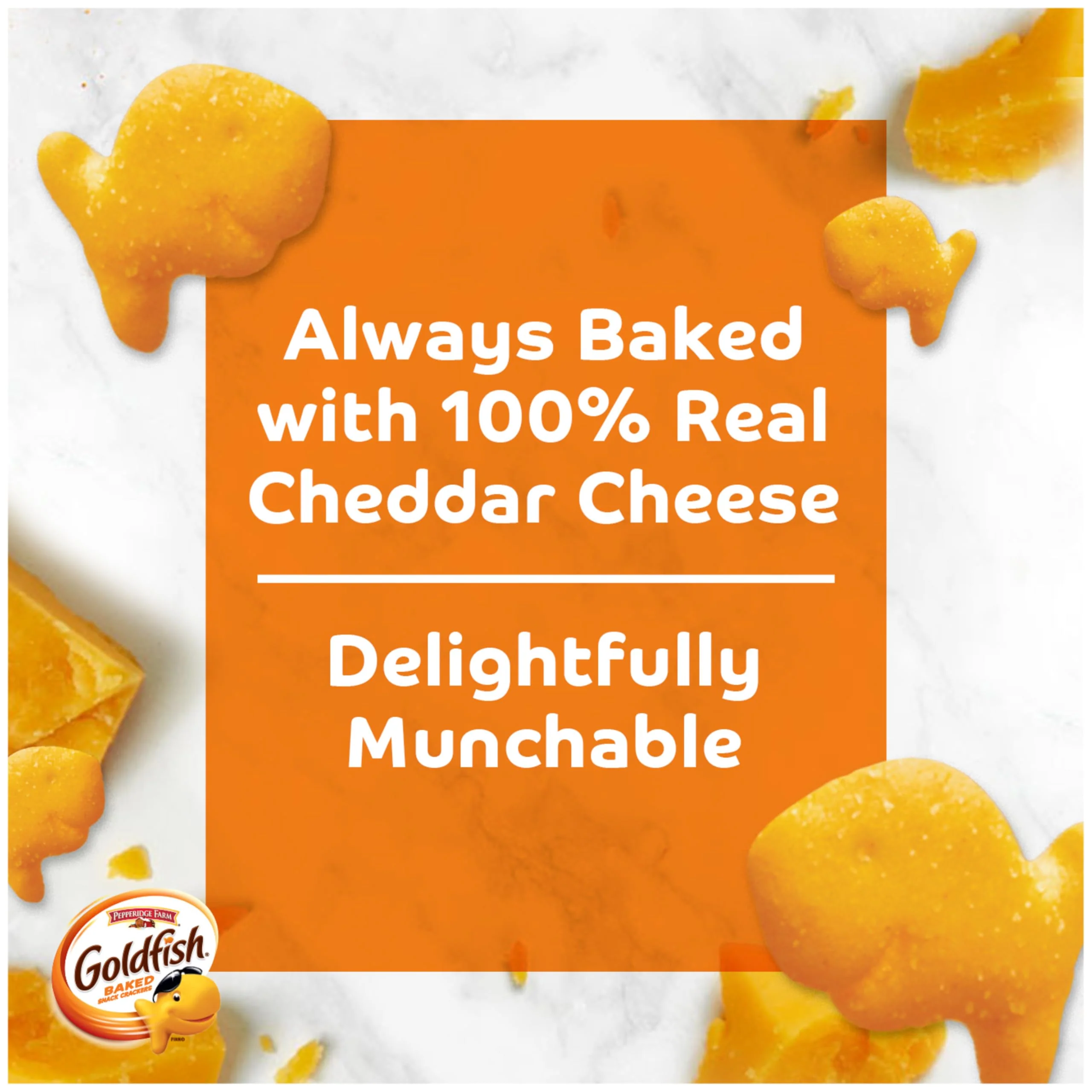 Goldfish Cheddar Cheese Crackers, Baked Snack Crackers, 1 oz On-the-Go Snack Packs, 20 Count Box - Image 10