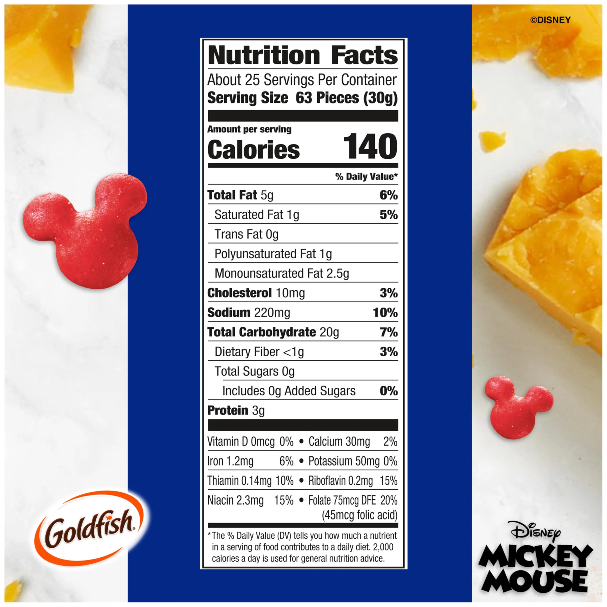 Goldfish Disney Mickey Mouse Cheddar Crackers, Snack Crackers, 27.3 oz carton - Image 10