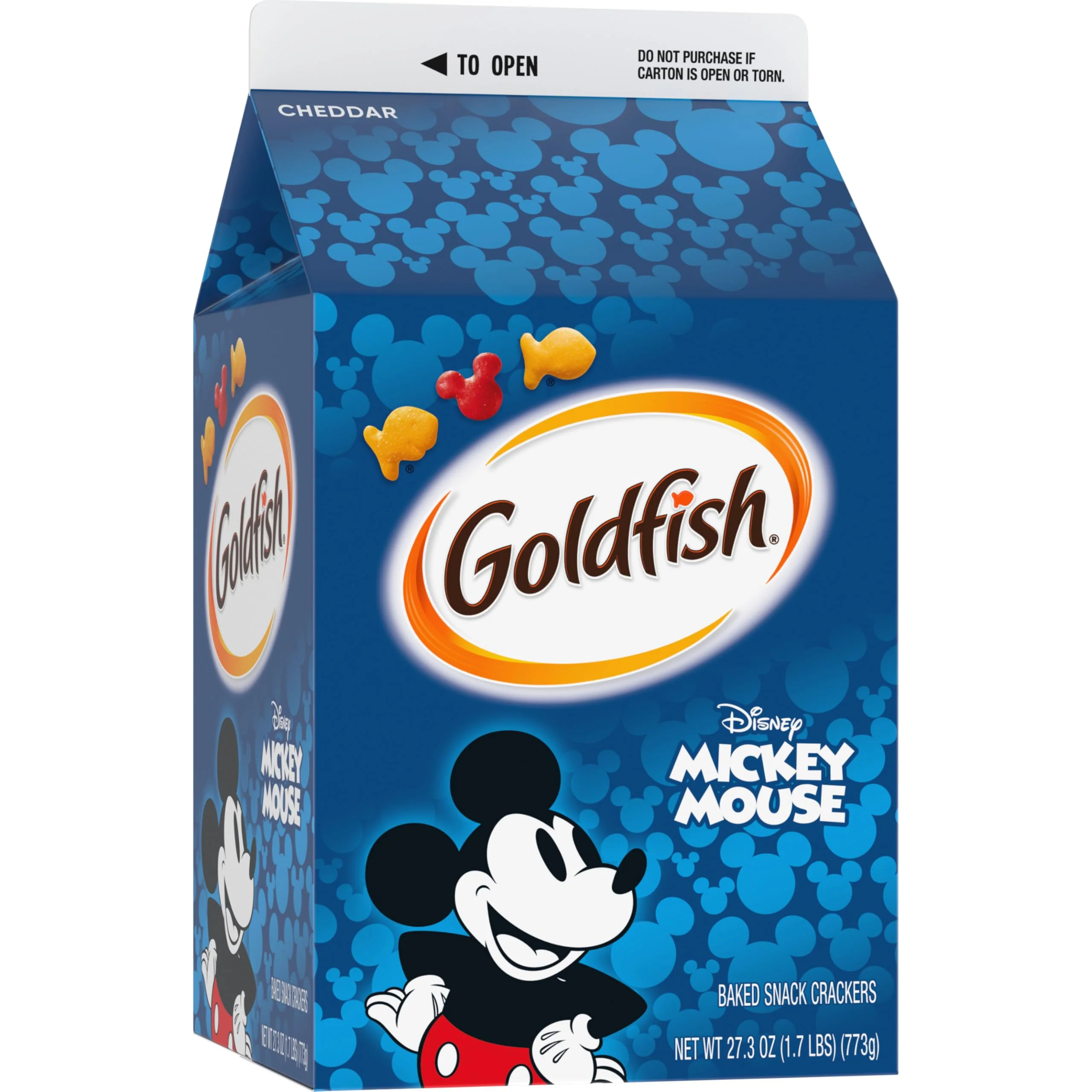 Goldfish Disney Mickey Mouse Cheddar Crackers, Snack Crackers, 27.3 oz carton - Image 4
