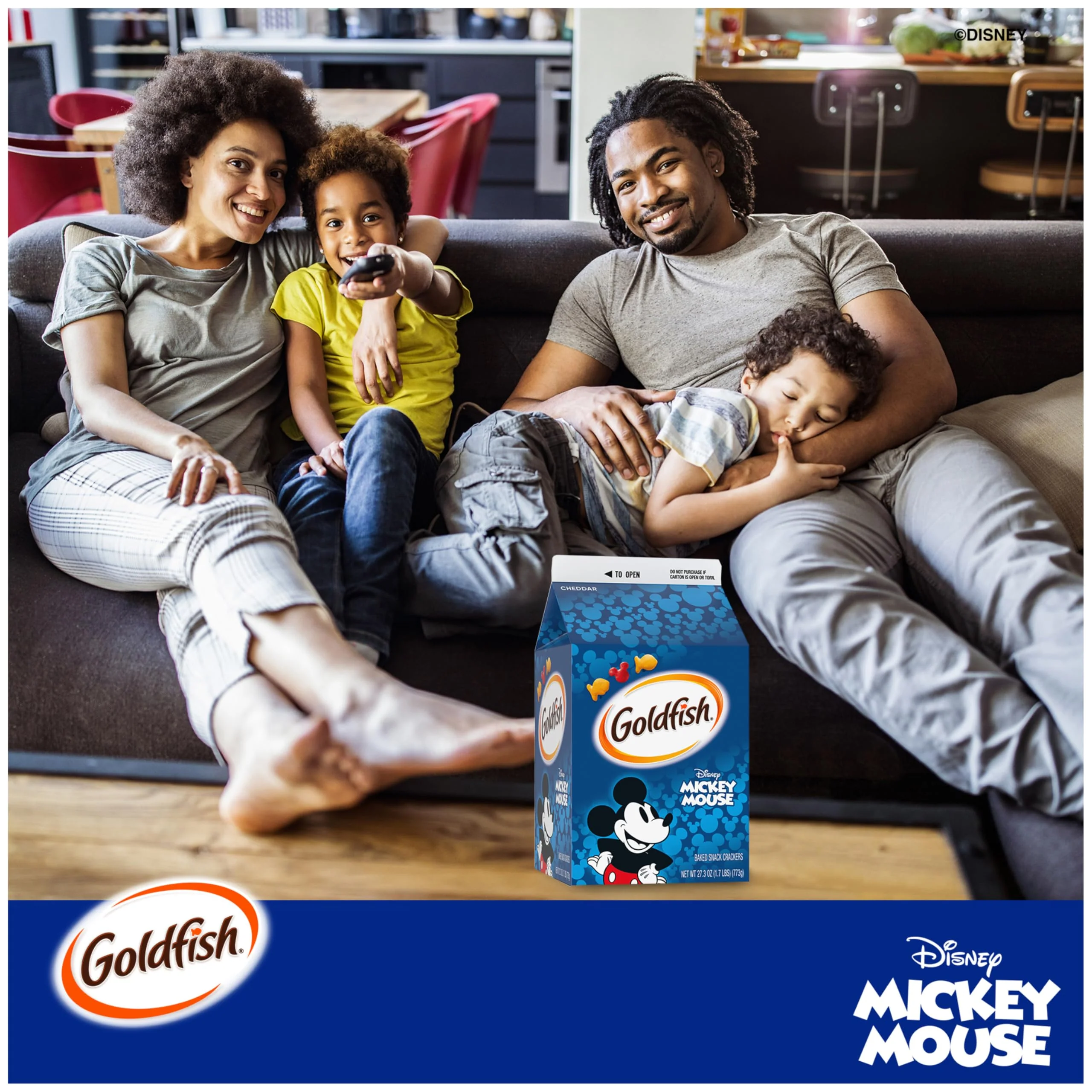 Goldfish Disney Mickey Mouse Cheddar Crackers, Snack Crackers, 27.3 oz carton - Image 6