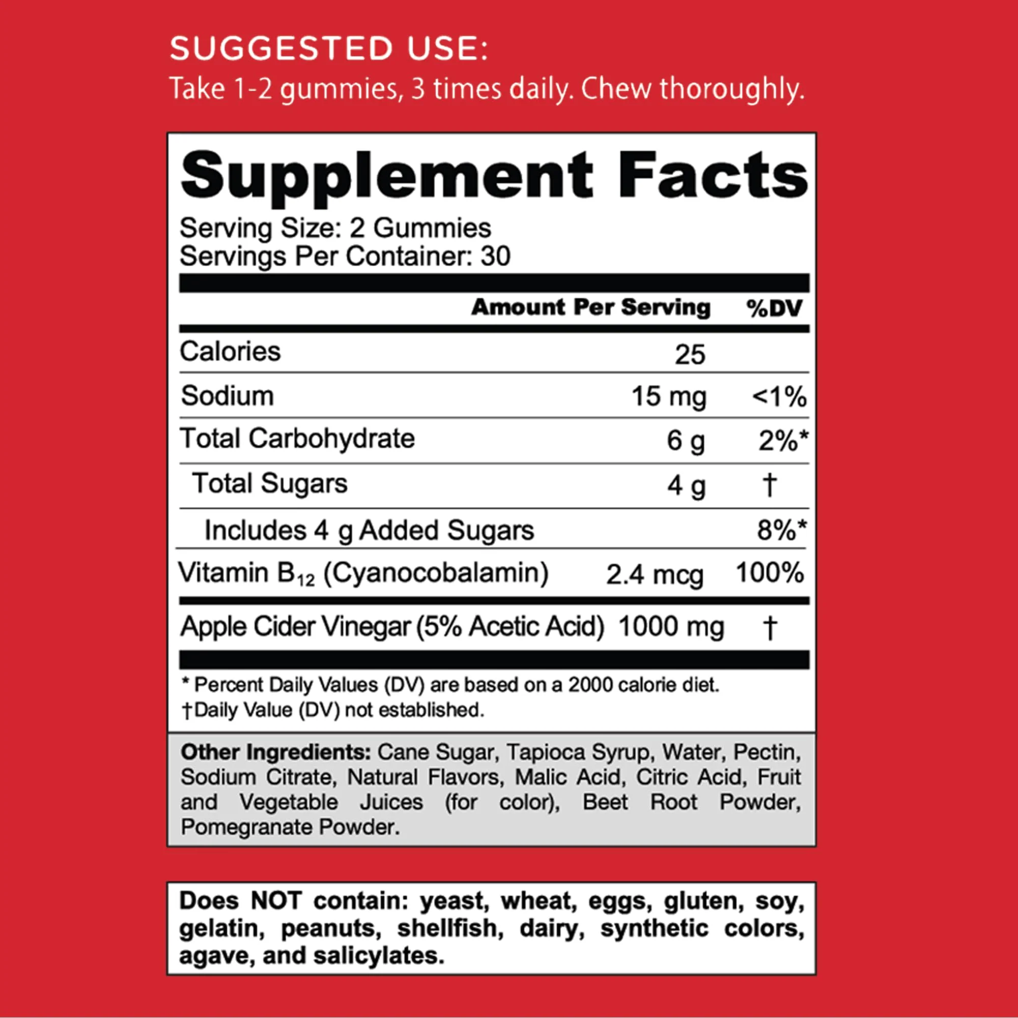 Goli Apple Cider Vinegar Gummies - Worlds First ACV Gummy with Vitamin B12, Beetroot & Pomegranate - Vegan, Non-GMO, Gluten-Free, 120 Count (2 Pack) - Image 5