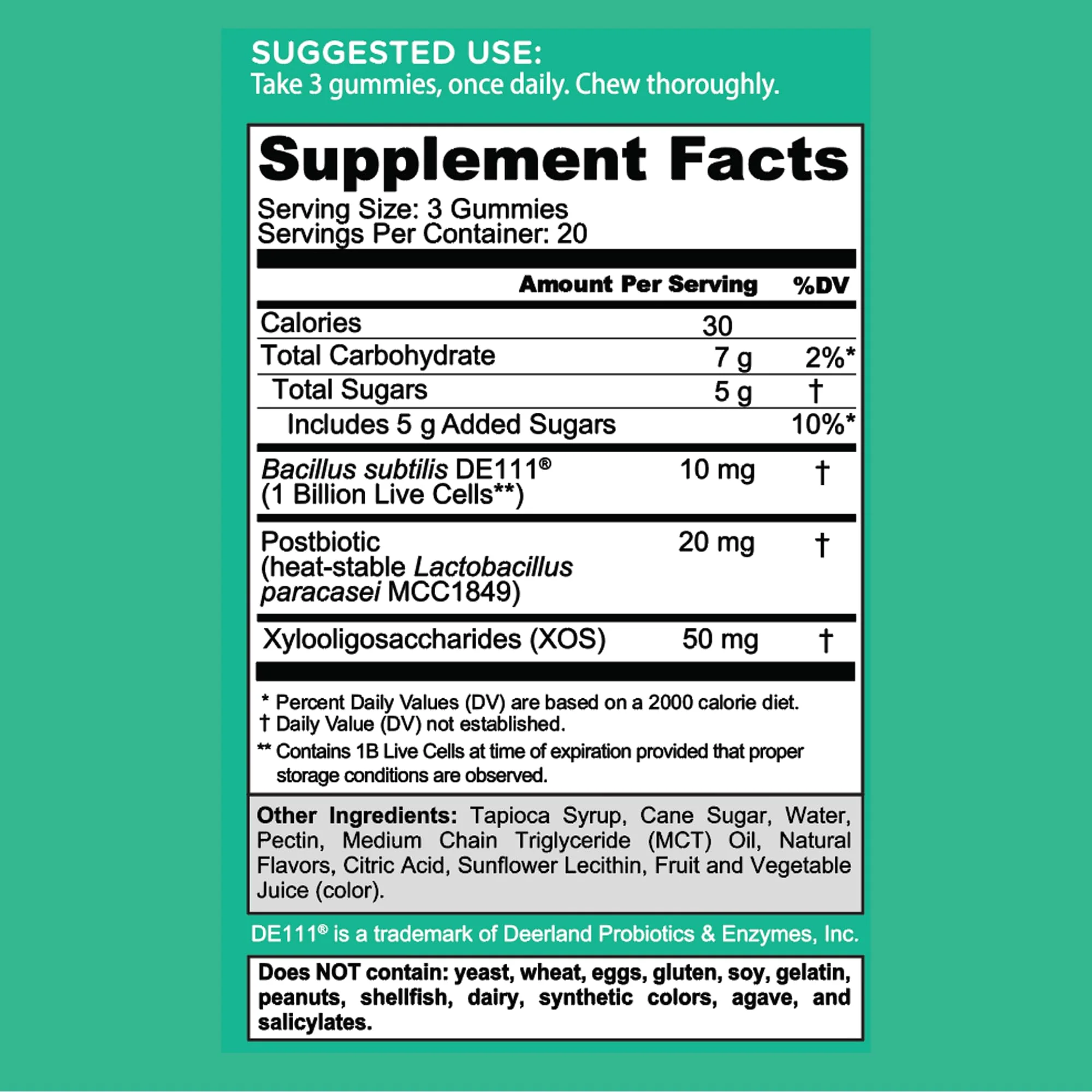 Goli Pre Pro Postbiotic Gummies - Worlds First 3-in-1 Formula with DE111 Probiotics, XOS Prebiotics, MCC1849 Postbiotics - Vegan, Non-GMO, Gluten-Free - Image 5