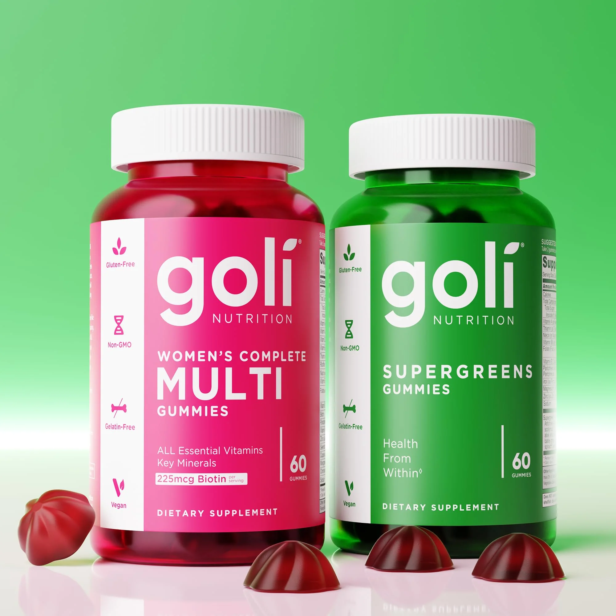 Goli Supergreens Gummies with Probiotics - Artichoke Leaf Extract, Spirulina, Kale, Vitamins A, B6, B12 - Vegan, Gluten-Free, Non-GMO - Image 3