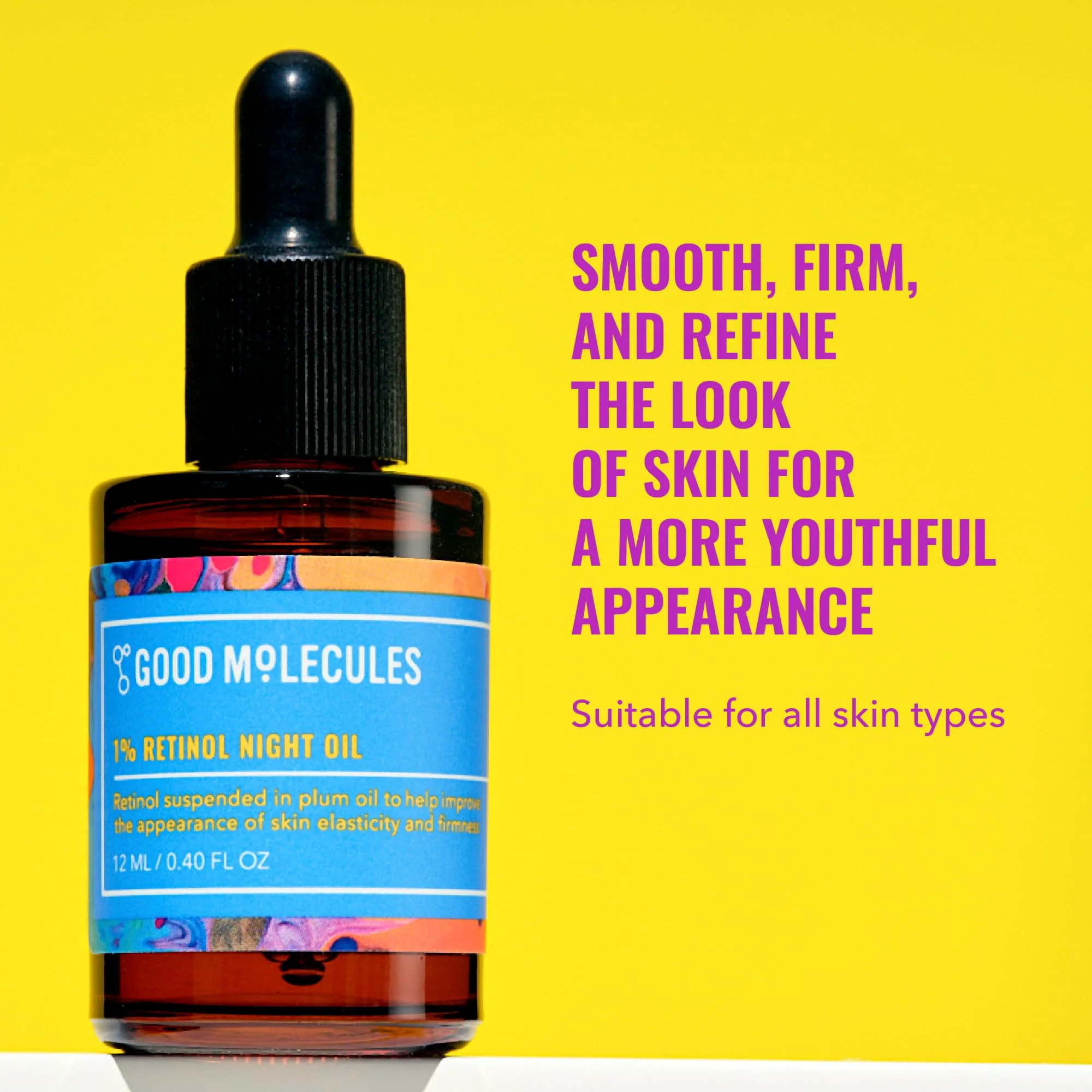 Good Molecules 1% Retinol Night Oil - Retinol and Rosehip Face Oil Formula for Look of Fine Lines & Wrinkles, Anti-Aging, Skin Firming, and Moisturizing - Skin Care for Face - Image 6