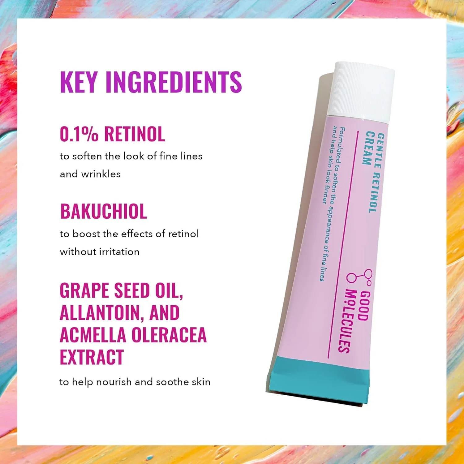 Good Molecules Gentle Retinol Cream - Retinol Night Cream to Minimize Appearance of Fine Lines & Wrinkles, Skin Tightening Recipe with Bakuchiol, Anti-Aging Skin Care For Face - Image 6