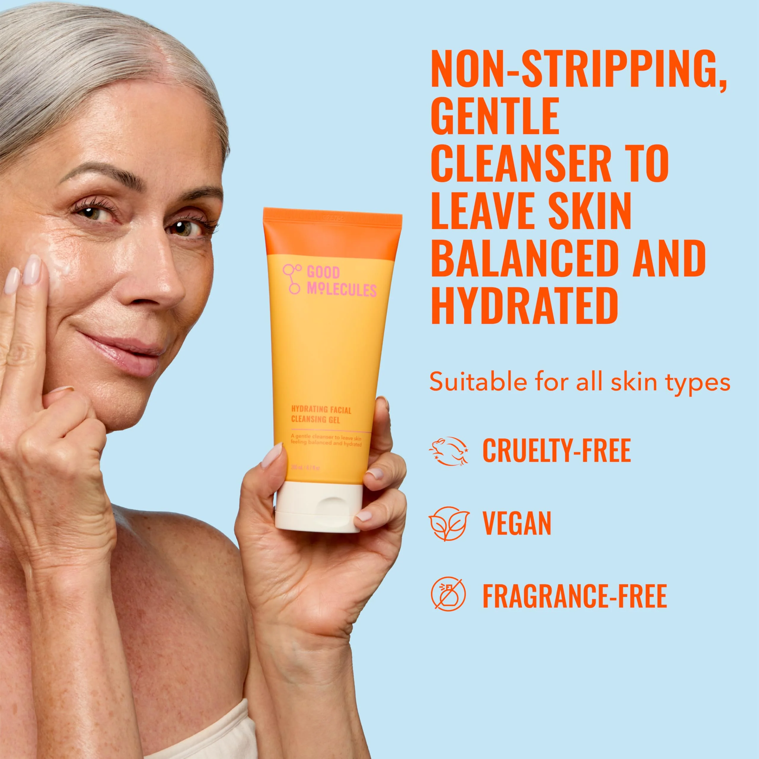 Good Molecules Hydrating Facial Cleansing Gel - Face Wash with Rosewater and Pineapple Extracts to Brighten, Cleanse, and Moisturize - Facial Cleanser, Skin Care - Image 7