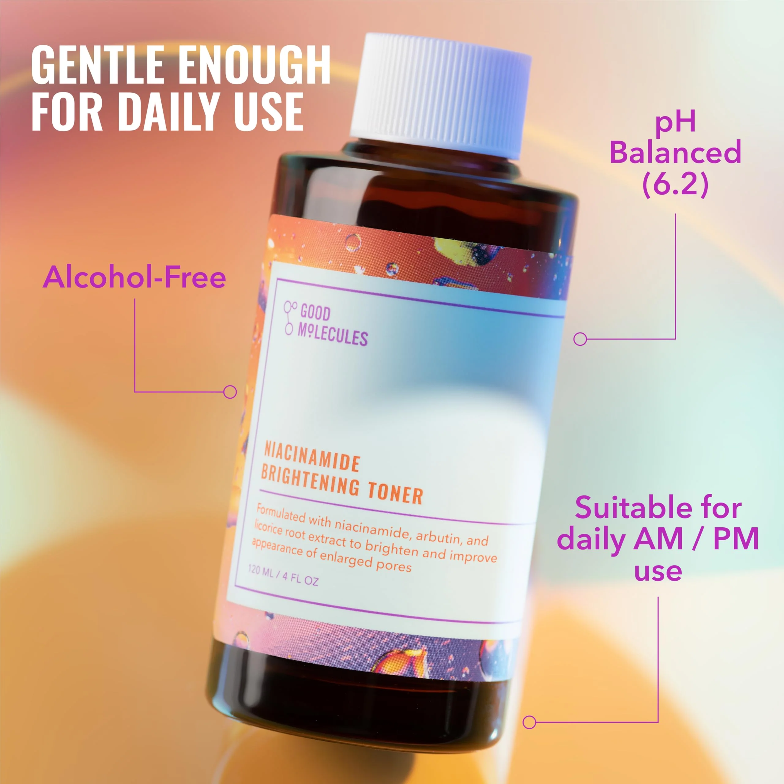 Good Molecules Niacinamide Brightening Toner - Toner for Face with Niacinamide and Arbutin for Skin Tone Balancing- Pore Minimizer, Facial Skin Care - Image 7