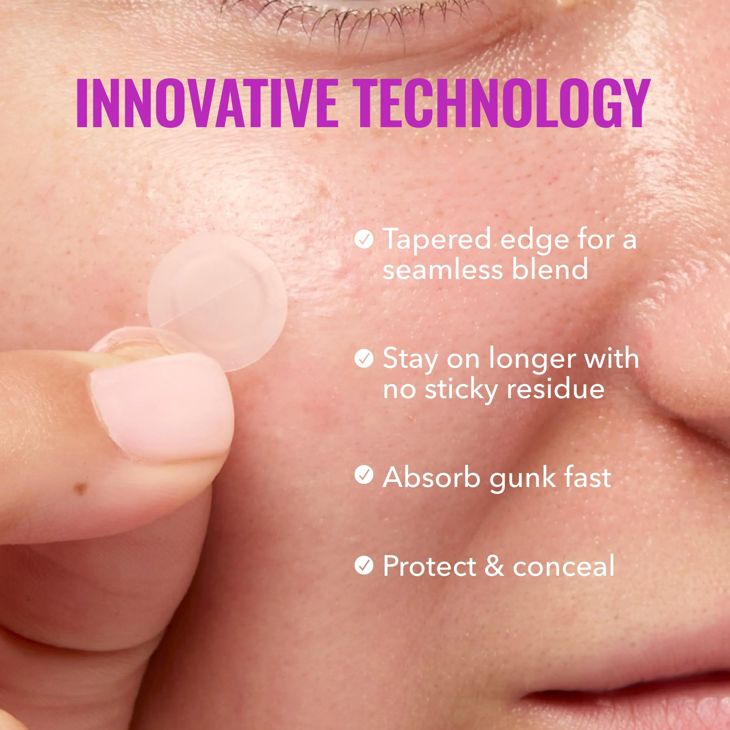 Good Molecules Pimple Patches for Face, 60 Pack – Ultra-Thin Hydrocolloid Acne & Zit Patches, Invisible Under Makeup, Clinically Tested Acne Spot Treatment - Image 3