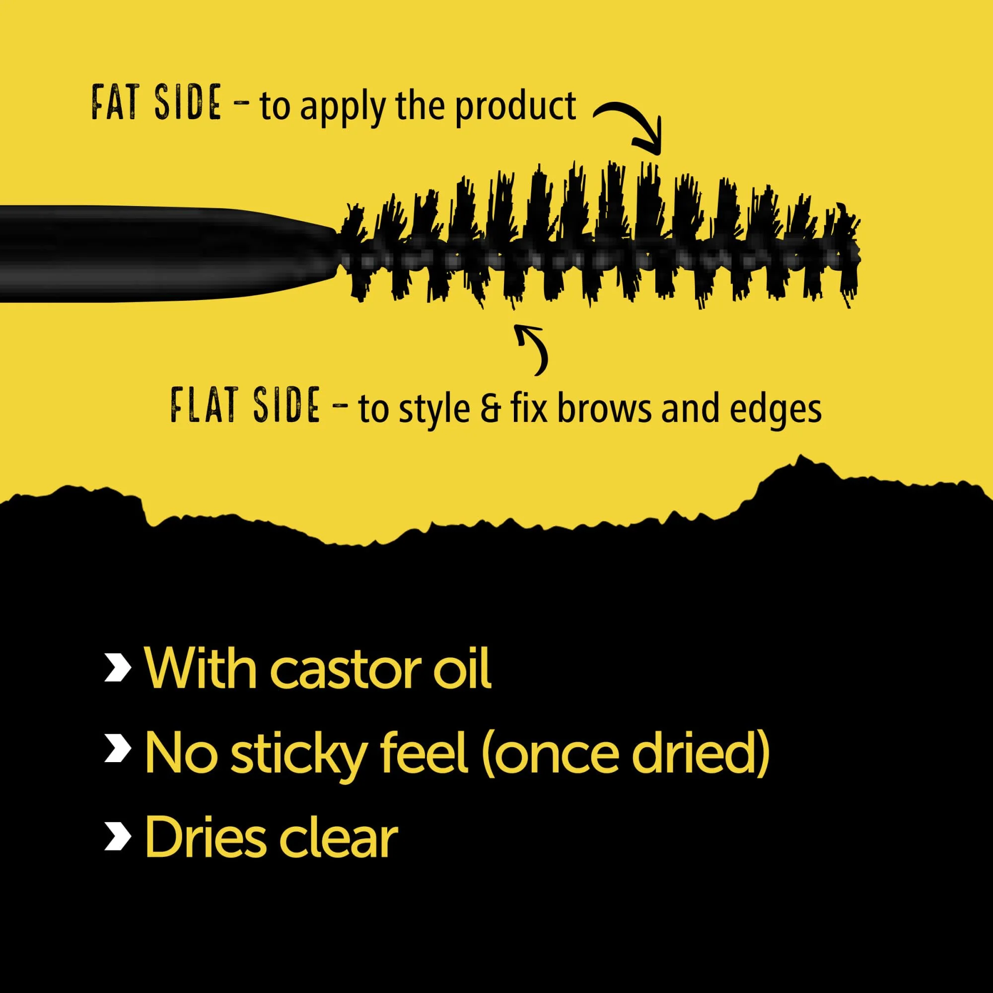 got2b Glued 2-in-1 Brow Gel & Edge Control, 0.54 Fl Oz, Strong Hold Styling Eyebrow Gel and Hair Mascara for Flyaways and Frizz with Castor Oil, Sweat-Resistant with Quick Dry, Clear Finish - Image 6