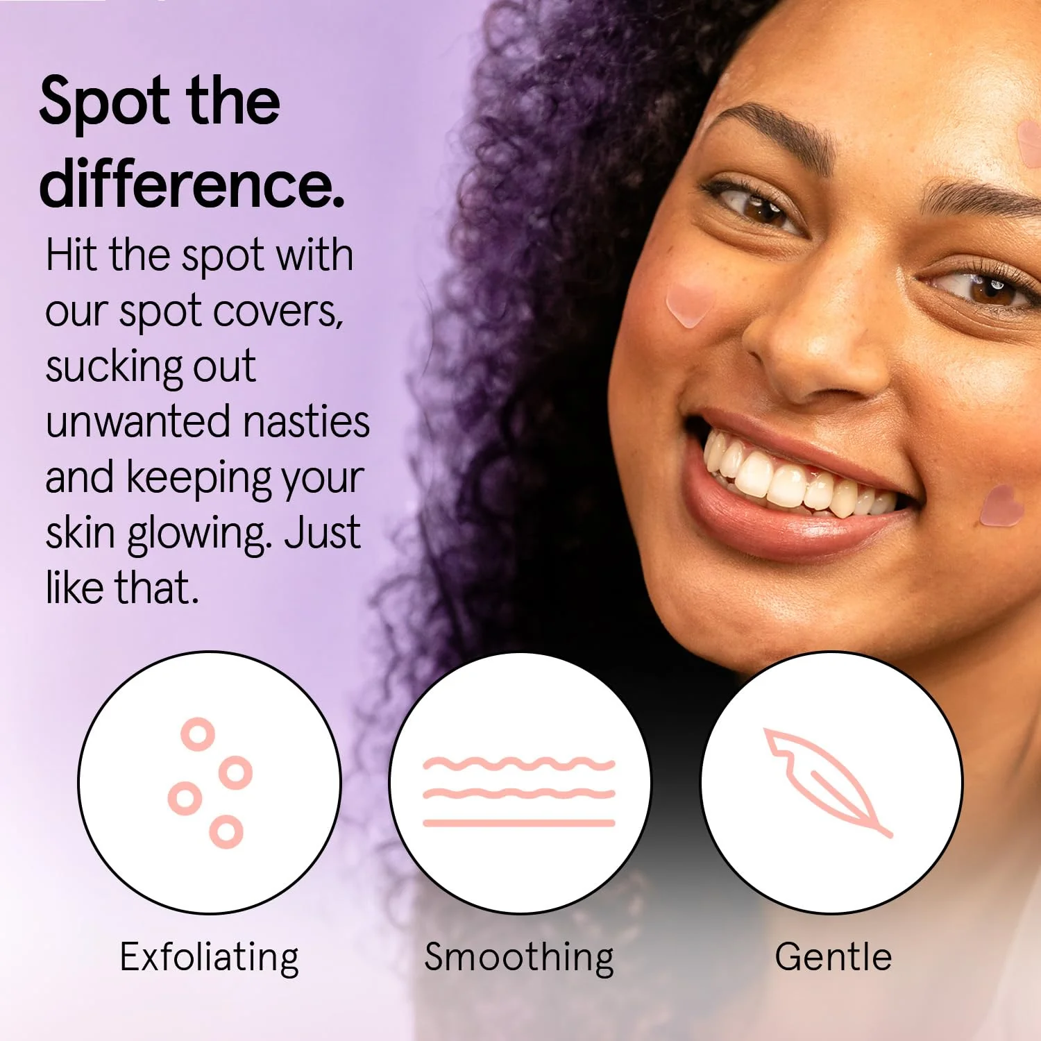 grace & stella Award Winning Pore Strip - Pimple Patches for Face - Heart Hydrocolloid Zit Stickers that Help Soothe & Conceal Breakouts - Cute Patches - Dermatologist-Tested Vegan (Heart, 36 Count) - Image 9