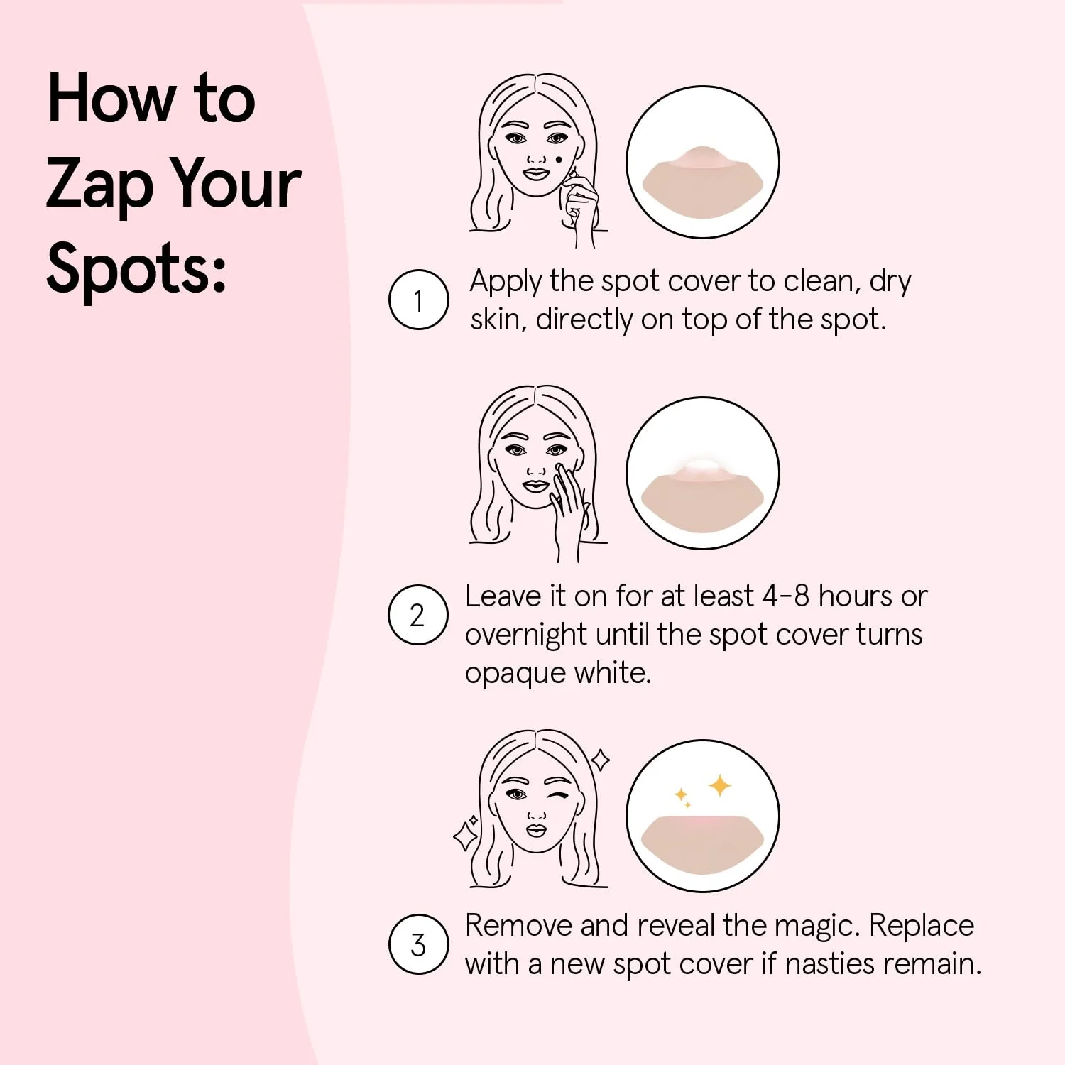 grace & stella Award Winning Pore Strip Pimple Patches for Face - Hydrocolloid Acne Patches for Shrinking Zits, Whiteheads - Spot Stickers - Dermatologist-Tested, Vegan (Invisible, 72 Count) - Image 5