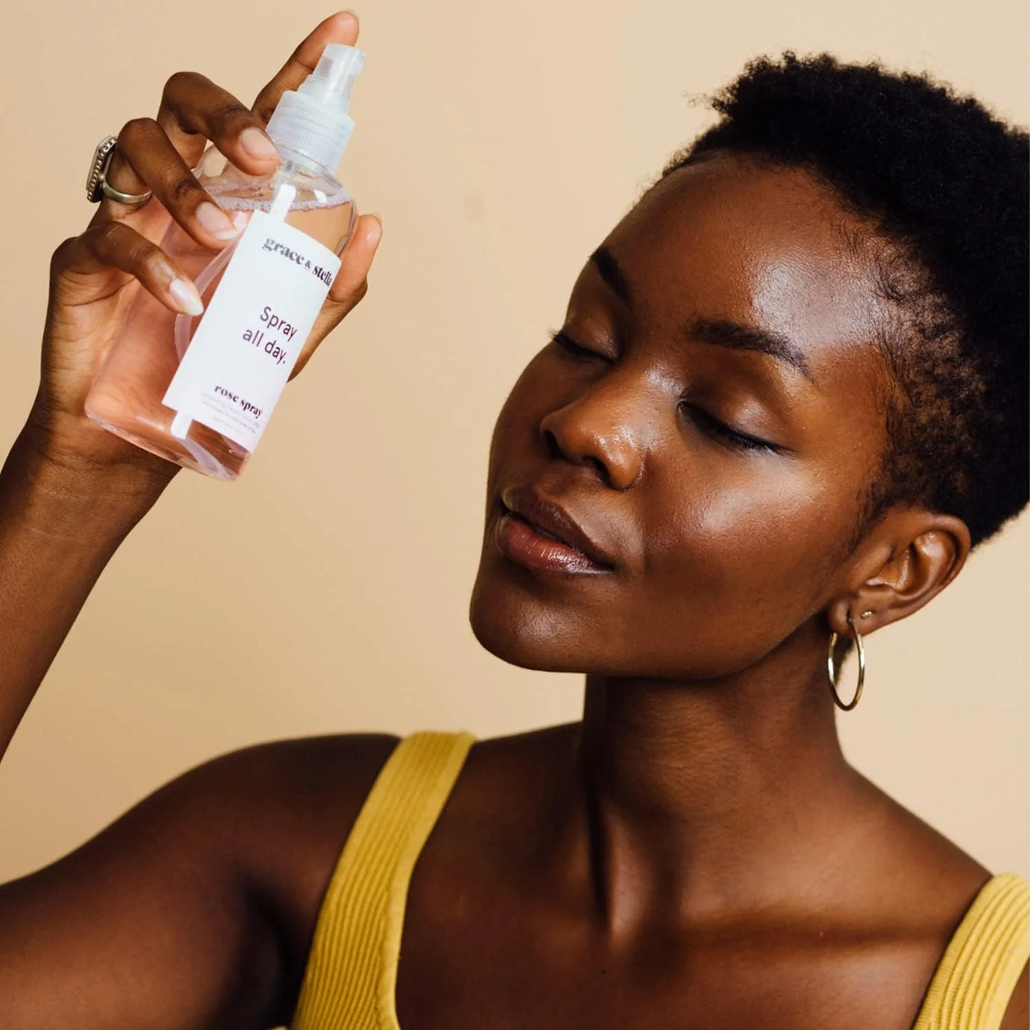 grace & stella Award Winning Rose Water Facial Spray (240ml) - Vegan - Rose Water Spray for Face - Rosewater Spray Toner Rose Hydrosol - Rose Spray Facial Mist - Rosewater Spray Toner Rose Hydrosol - Image 3
