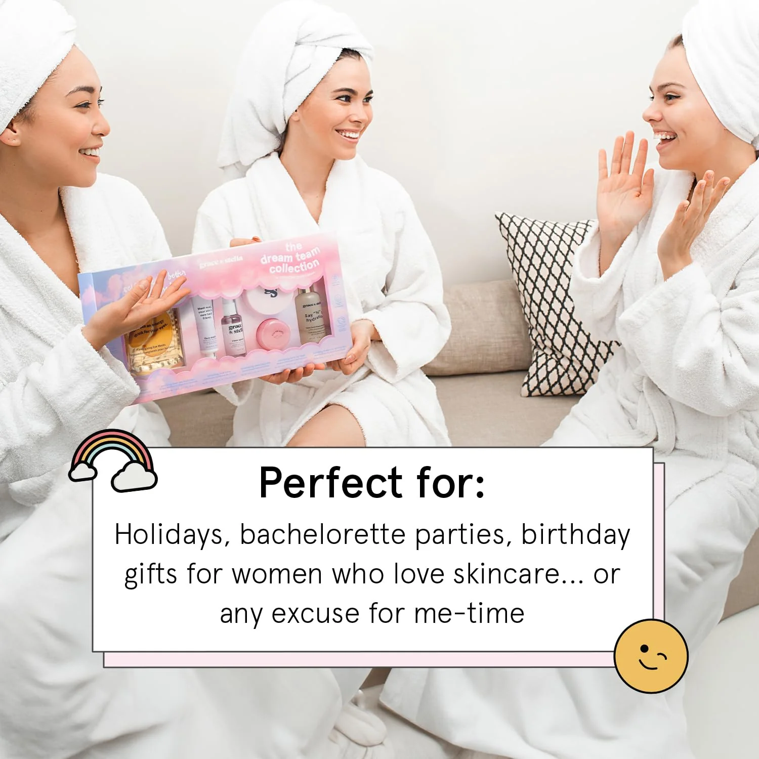 grace & stella Award Winning Skin Care Set - Birthday Gifts for Her, Travel Size Toiletries with Eye Masks, Hyaluronic Acid Serum, Lip Balm & More, Gift Baskets for Women, Vegan Cruelty-Free Self Care - Image 8