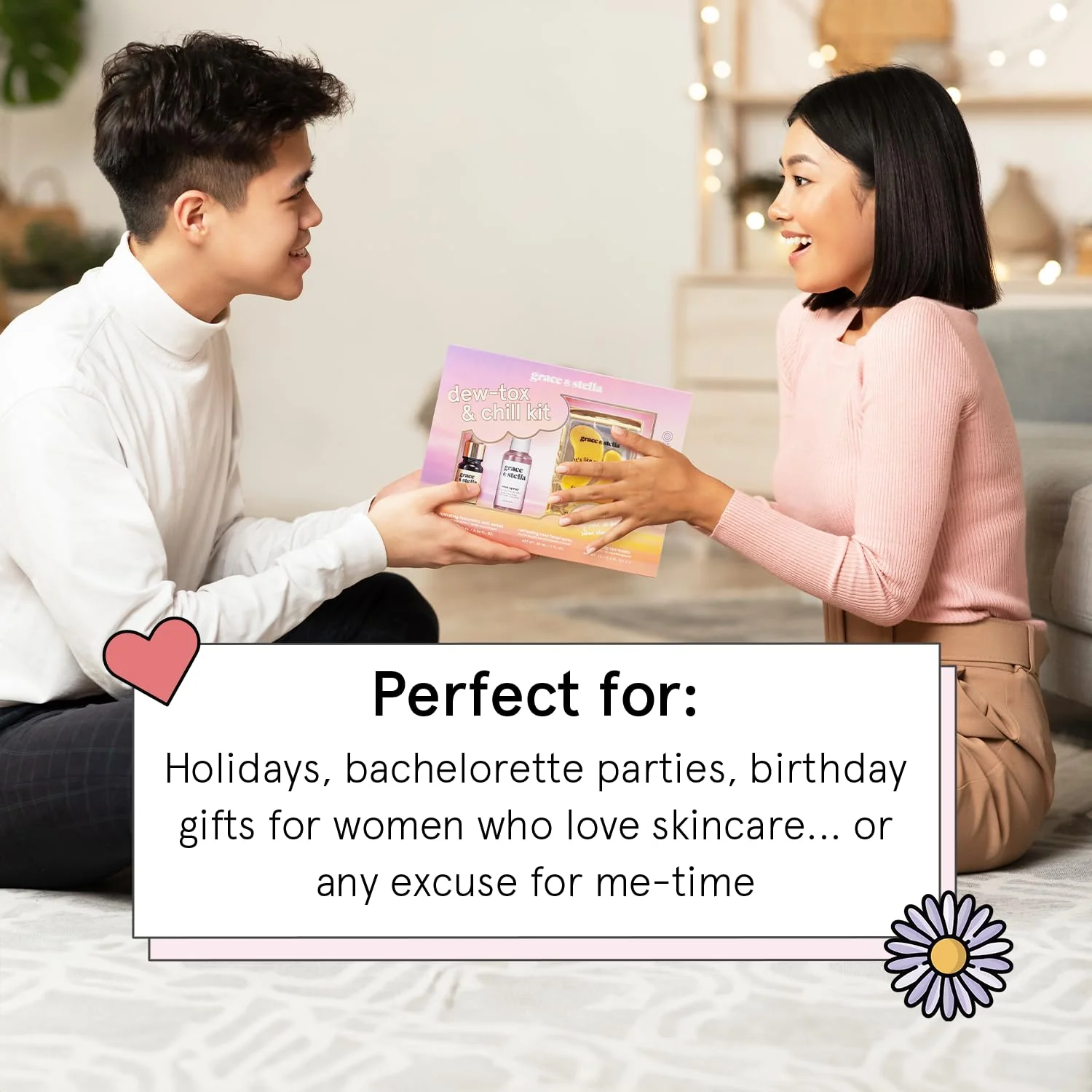 grace & stella Award-Winning Skin Care Set - Gifts for Women - Travel Essentials with Gold Eye Masks, Hyaluronic Acid Serum & Rose Spray, Beauty Gift Set - Birthday & Bachelorette Favors - Image 9