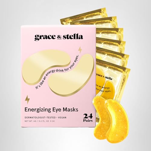grace & stella Award Winning Under Eye Mask - Birthday Gifts for Women - Gel Eye Patches for Dark Circles, Puffy Eyes, Undereye Bags - Gifts for Mom - Travel Essentials - Vegan (24 Pairs, Gold) - Image 2
