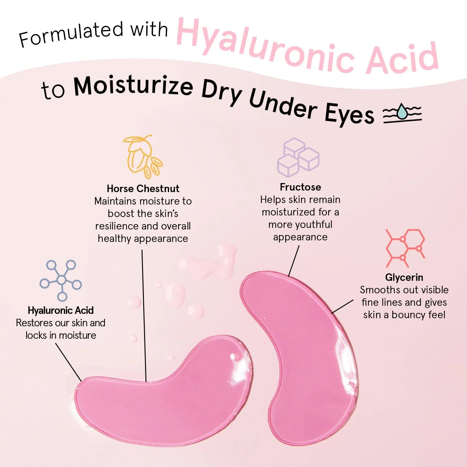grace & stella Award Winning Under Eye Mask - Reduce Dark Circles, Puffy Eyes, Undereye Bags, Wrinkles - Gel Under Eye Patches - Small Birthday Gifts - Vegan Cruelty-Free (Pink, 6 Pairs) - Image 7