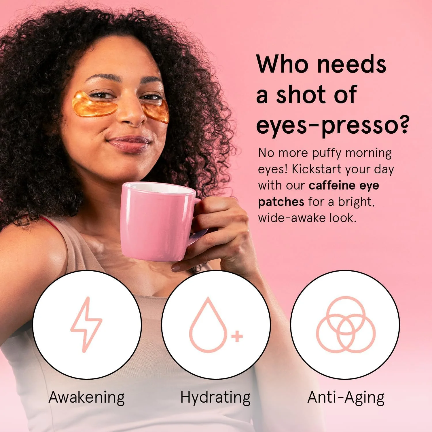 grace & stella Caffeine Under Eye Patches - Awakening Eye Patches for Puffy Eyes and Dark Circles, Under Eye Mask Patches with Niacinamide & Hyaluronic Acid - Teen Girl Gifts, Vegan (Bronze, 24 Pairs) - Image 8