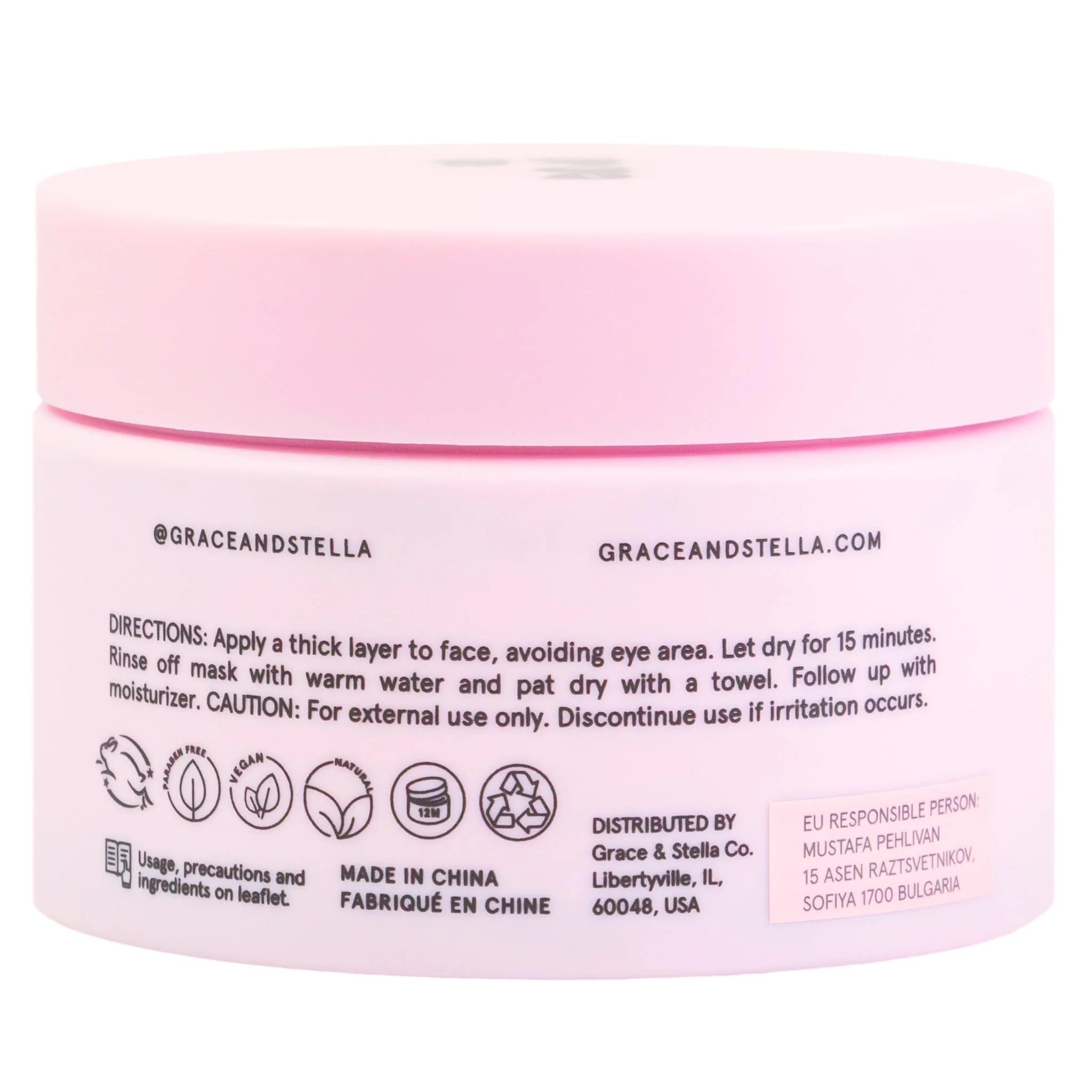 grace & stella Dead Sea Mud Mask (120ml) - Vegan Detox Dead Sea Mask - Clay For Face And Body - For Oily Skin, Acne, Blackheads, Blemishes, Bacne - Image 2