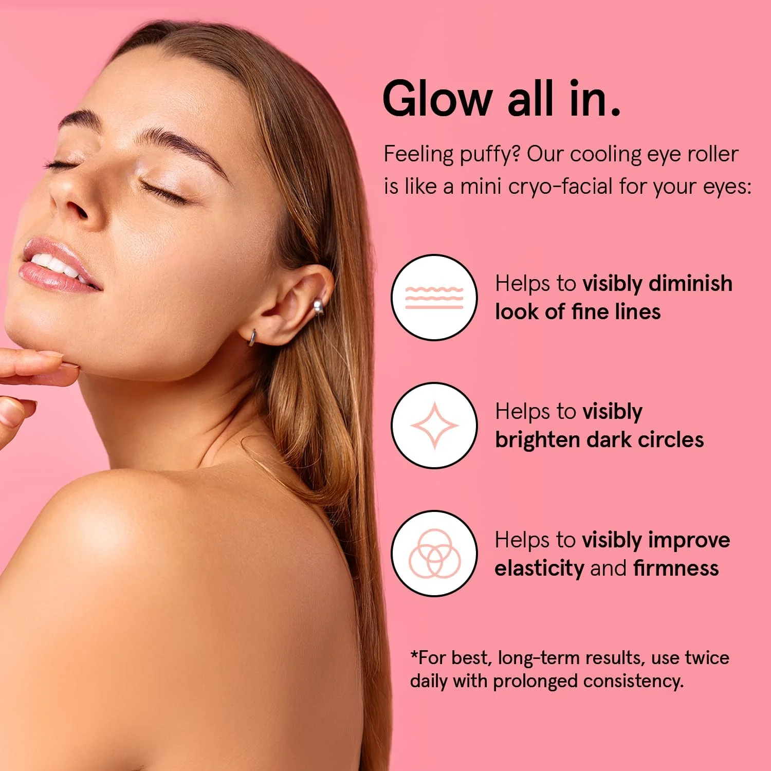 grace & stella Under Eye Brightener Roller - Airplane Travel Essentials - Travel Size Toiletries - Retinol & Caffeine Eye Serum for Puffiness, Dark Circles, Wrinkles - Vegan Skincare (15ml / 0.51floz) - Image 9