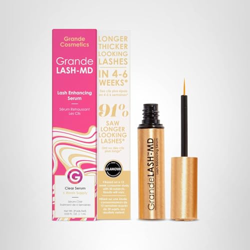 Grande Cosmetics GrandeLASH-MD Lash Enhancing Serum - Peptide & Vitamin Infused Formula for Longer, Thicker, Fuller Looking Lashes - Ophthalmologist Tested, Cruelty-Free, 6 Week Supply (1mL) - Image 2