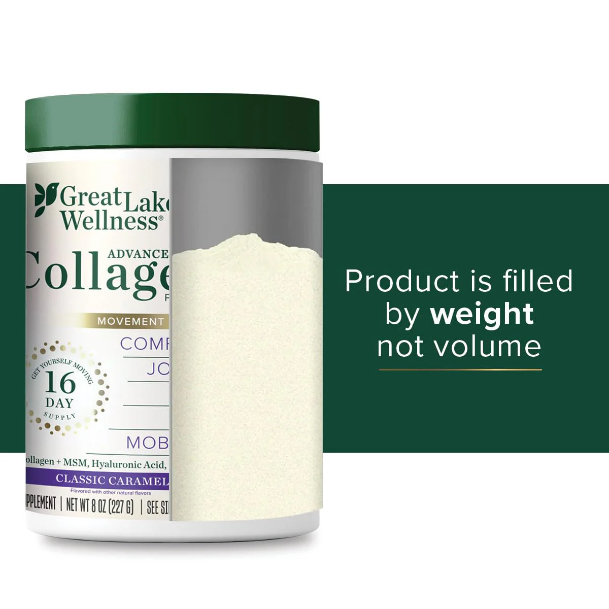 Great Lakes Wellness Movement Boost Advanced Collagen Peptides Powder with MSM, Hyaluronic Acid, Vitamin C - Joint Mobility & Comfort - Caramel Flavored - Non-GMO, Keto, Kosher - 8 oz - Image 5