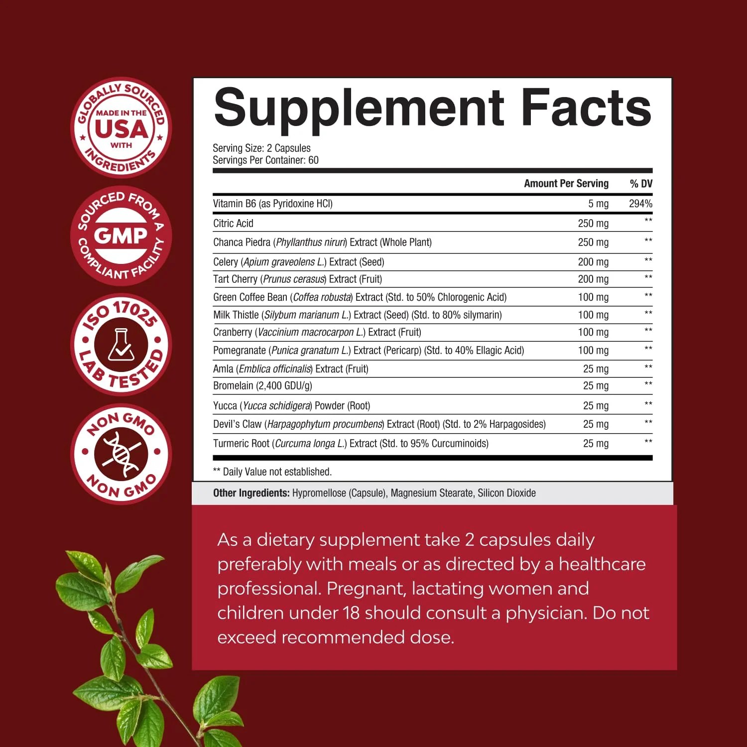 Green Coffee Bean Extract for Uric Acid Cleanse & Detox - Green Coffee Beans with Turmeric, Tart Cherry & Celery Seed for Adults - Daily Uric Acid Flush for Joints Support & Kidney Cleanser – 120 Ct - Image 8