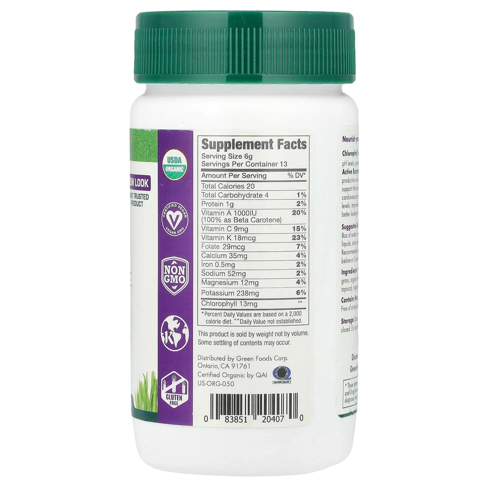 Green Foods Green Magma (USA) Powder, 2.8 oz. Powder - Image 2