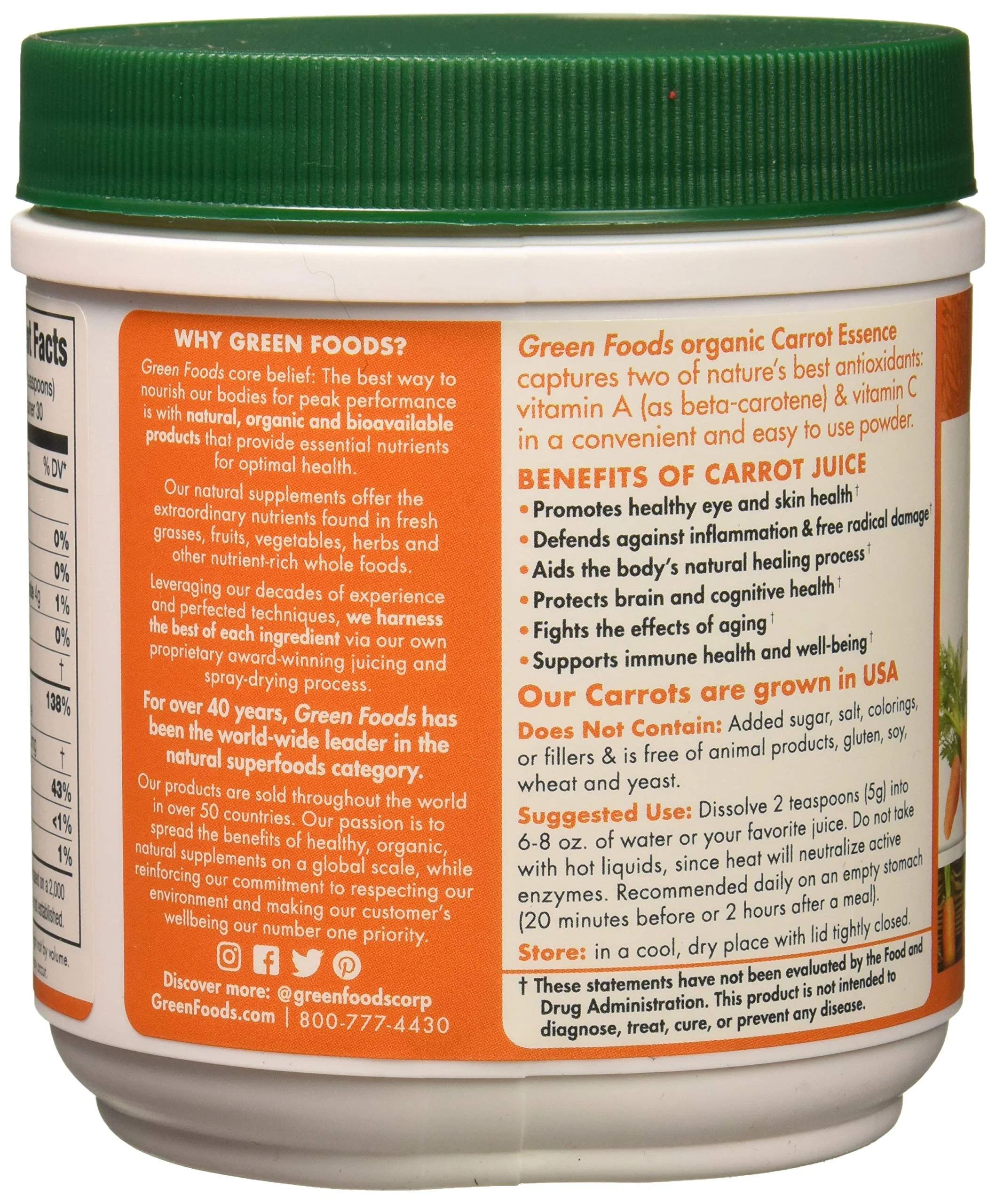 GREEN FOODS Organic Carrot Essence, 6.8 OZ - Image 5