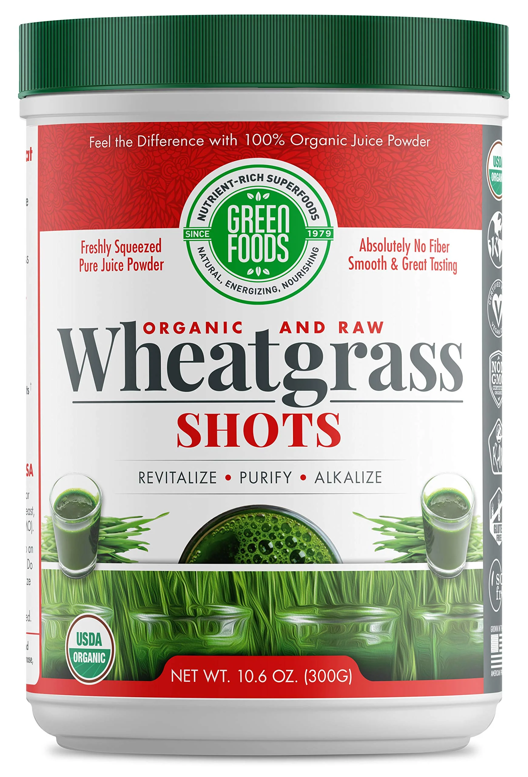 Green Foods Organic Wheat Grass Shots, 10.6 Ounce - Certified Organic, Kosher, Vegan, Raw, Gluten-Free, Soy-Free - Image 2