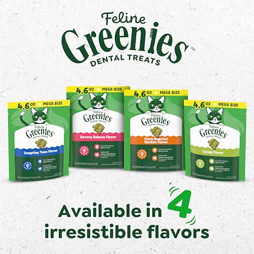 Greenies Cat Treats, Feline Veterinarian-Recommended Adult Natural Dental Cat Treats, Oven Roasted Chicken Flavor, 2.1 oz. Pouch - Image 3
