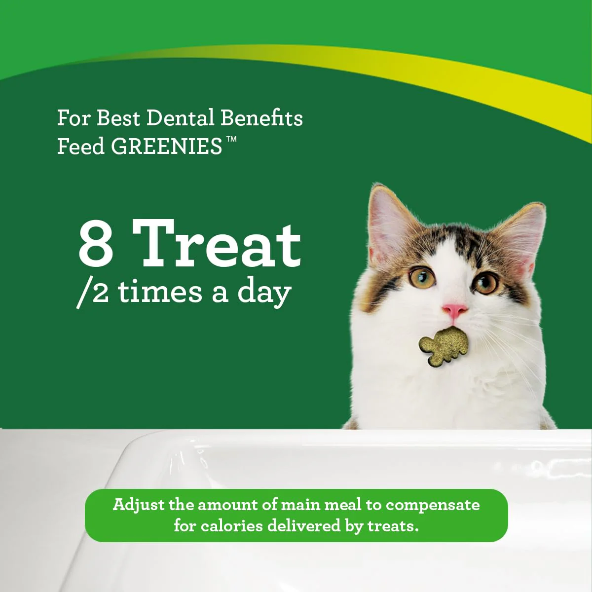 Greenies Cat Treats, Feline Veterinarian-Recommended Adult Natural Dental Treats, Catnip Flavor, 2.1 oz. Pouch - Image 2
