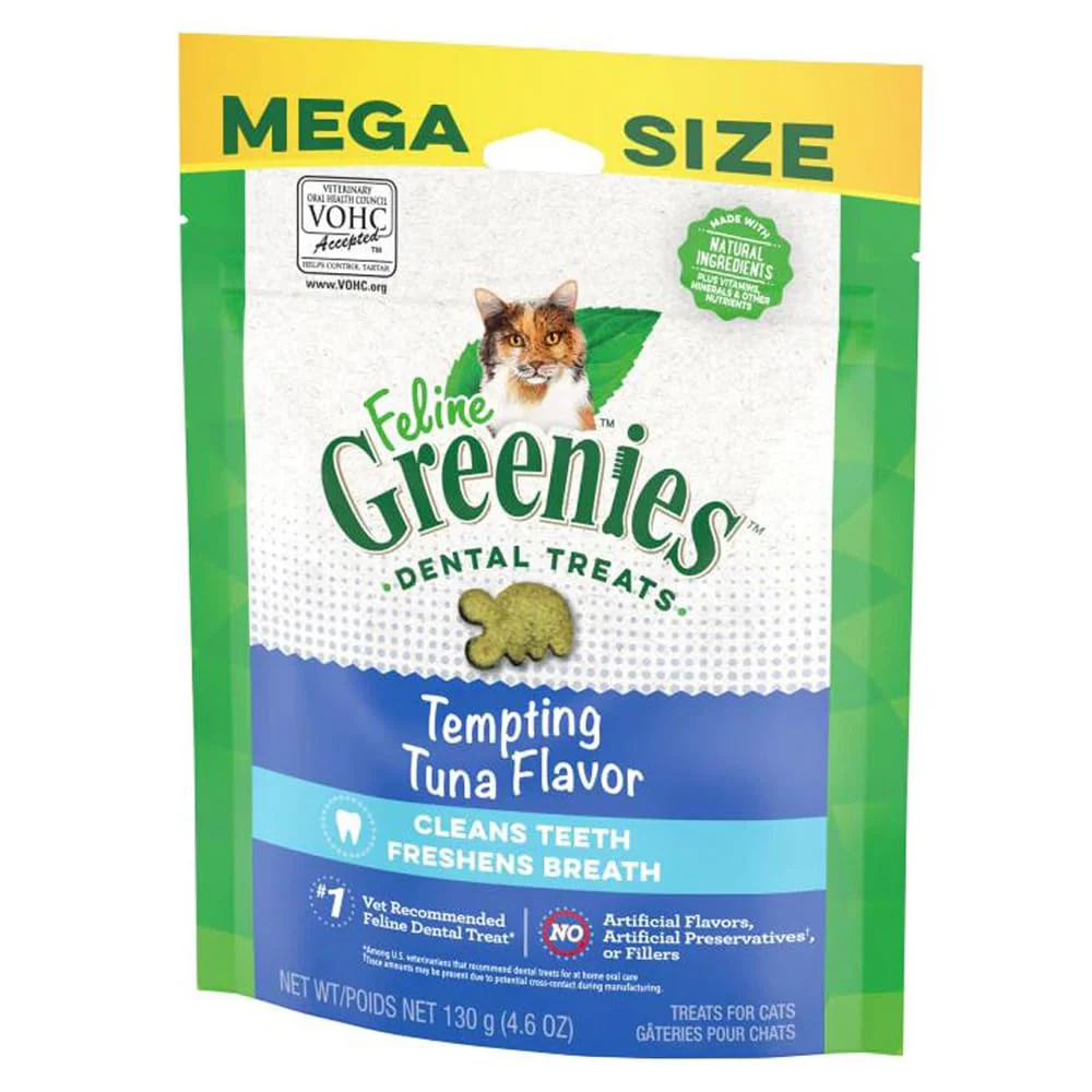 Greenies Cat Treats, Veterinarian-Recommended Adult Natural Dental Cat Treats, Tempting Tuna Flavor, 4.6 oz. Tub - Image 6