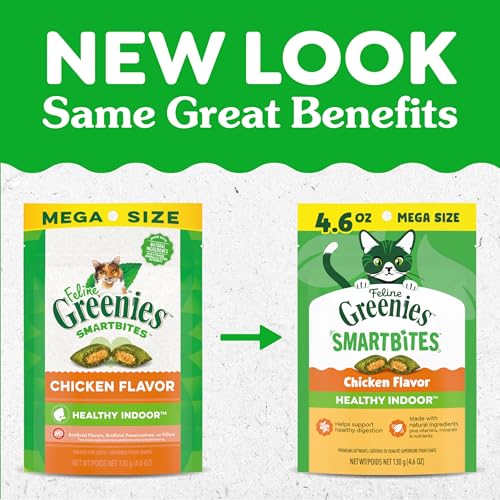 Greenies Feline Smartbites, Cat Treats Healthy Recipe, Indoor Cat Treats, Chicken Flavor, 4.6 oz. Pack - Image 2