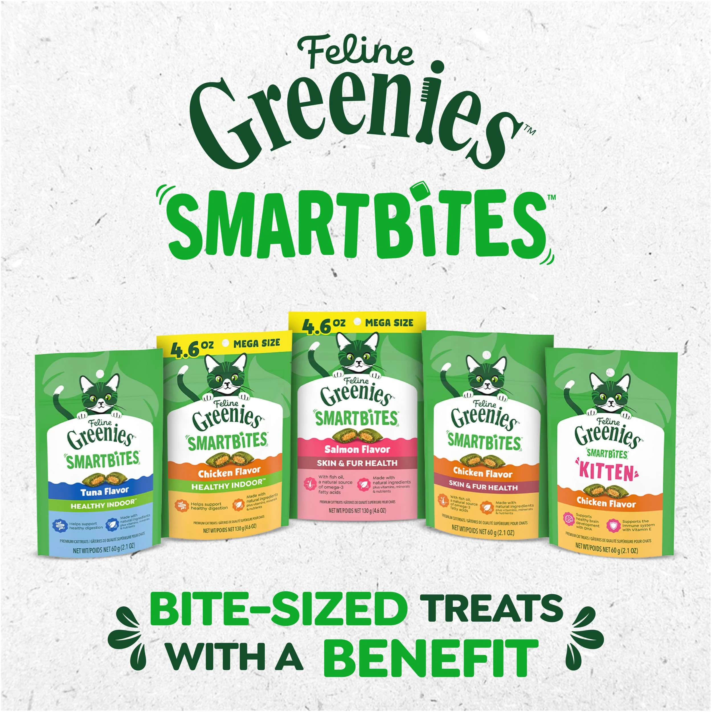 Greenies Feline Smartbites, Cat Treats Healthy Recipe, Indoor Cat Treats, Tuna Flavor, 4.6 oz. Pack - Image 3