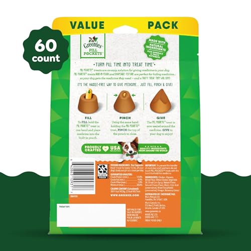 Greenies Pill Pockets for Dogs Large Size, Dog Treat Pouch for Capsule Medication, Cheese Flavor, 15.8 oz. Pouch - Image 12