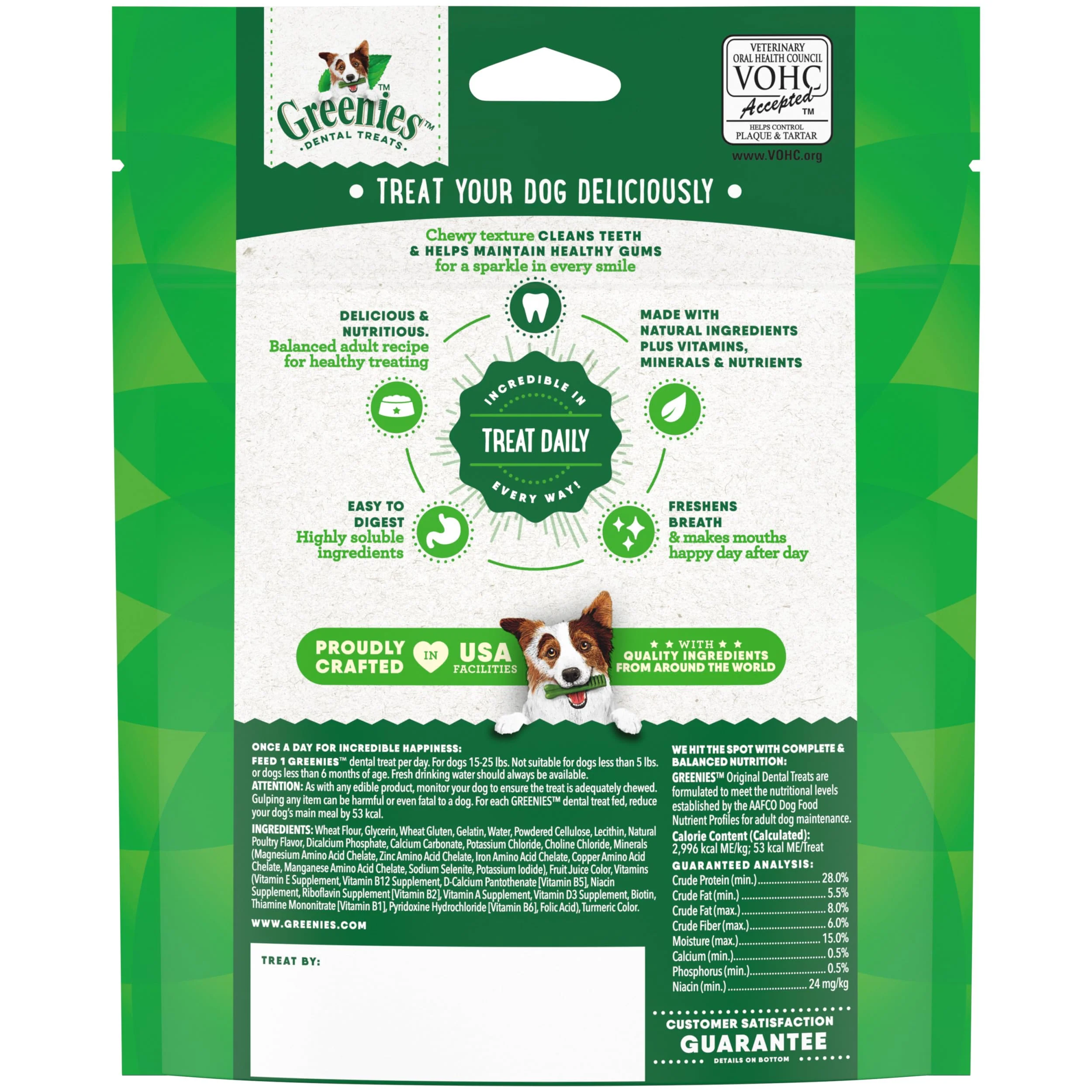 Greenies Veterinarian-Recommended Adult Natural Dental Dog Treats Petite Size, Dog Dental Chews, Original Flavor, 6 oz. Pack, 10 Count - Image 2