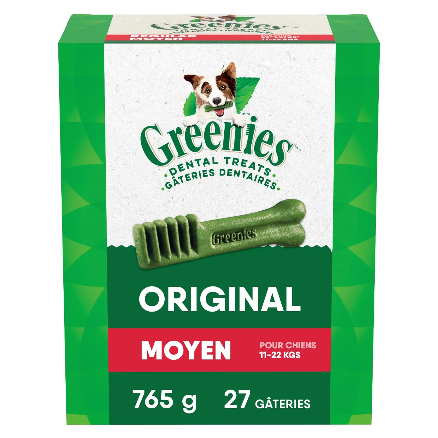 Greenies Veterinarian-Recommended Adult Natural Dental Dog Treats Regular Size, Dog Dental Chews, Original Flavor, 27 oz. Pack, 27 Count - Image 13