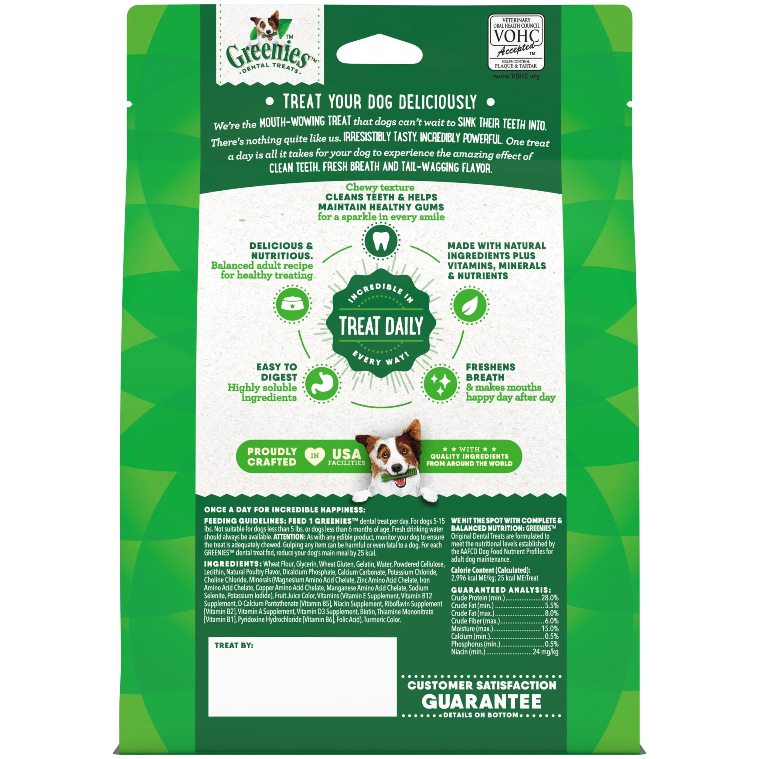 Greenies Veterinarian-Recommended Adult Natural Dental Dog Treats Teenie Size, Dog Dental Chews, Original Flavor, 12 oz. Pack, 43 Count - Image 2