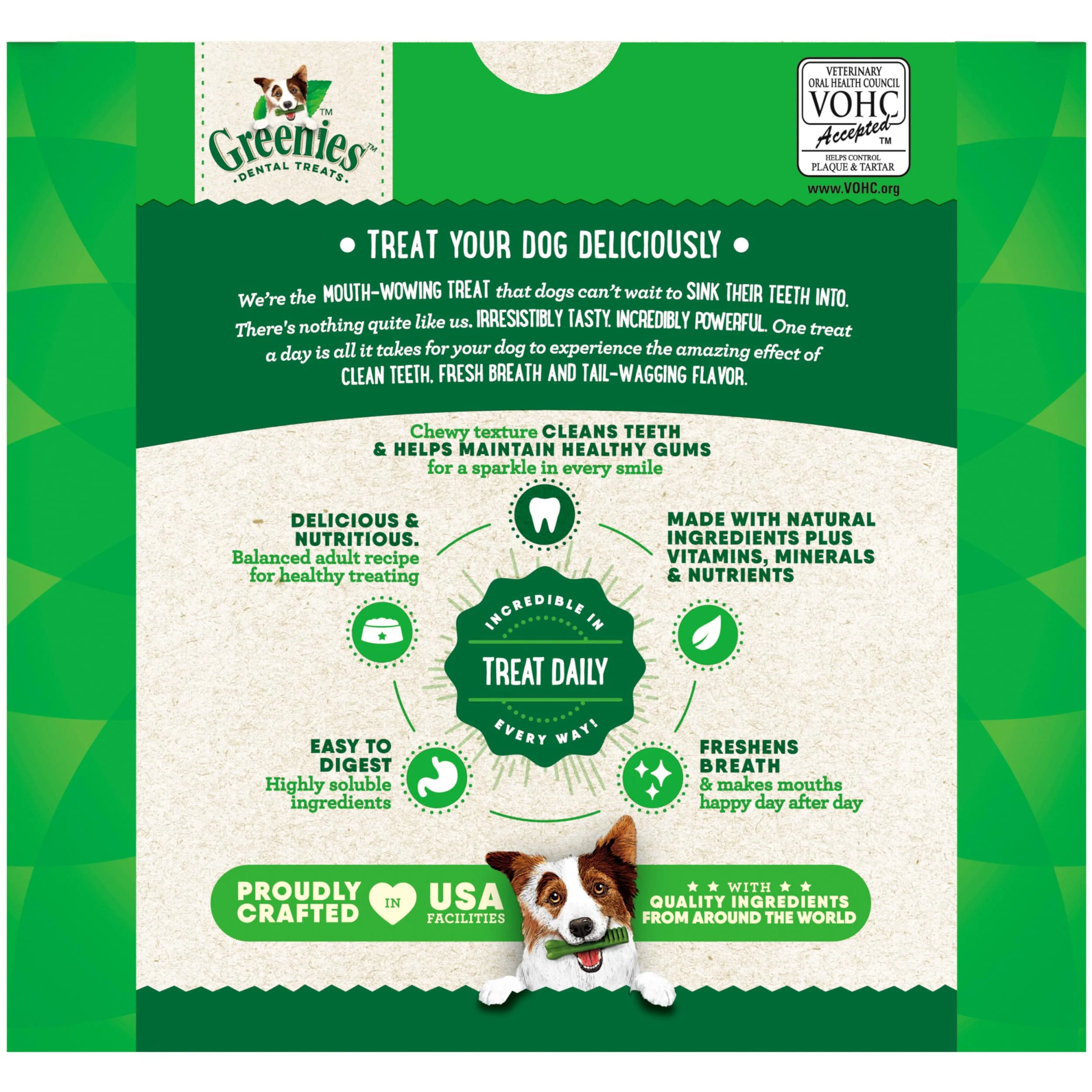 Greenies Veterinarian-Recommended Adult Natural Dental Dog Treats Teenie Size, Dog Dental Chews, Original Flavor, 36 oz. Pack, 130 Count - Image 2